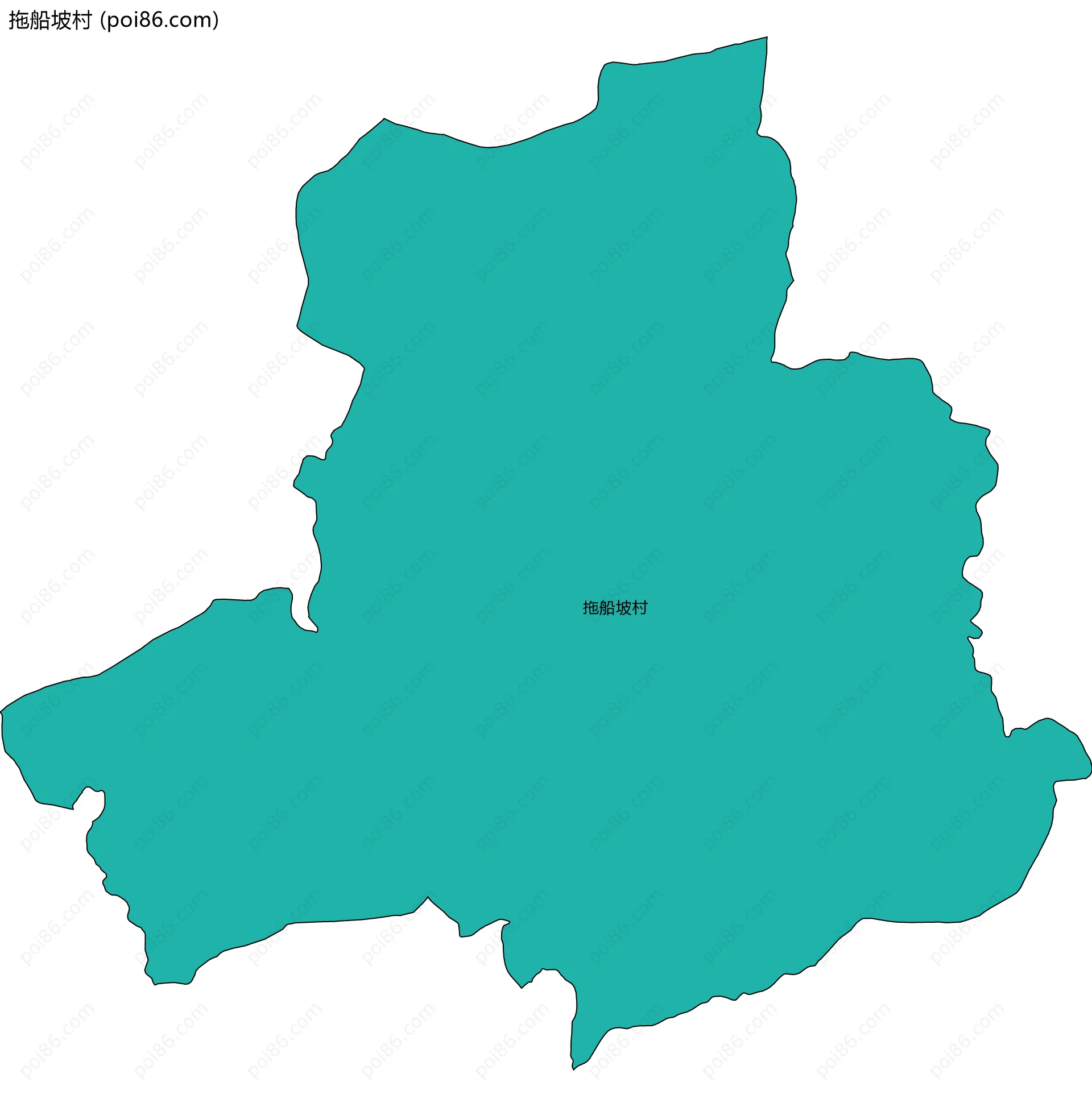 拖船坡村边界地图