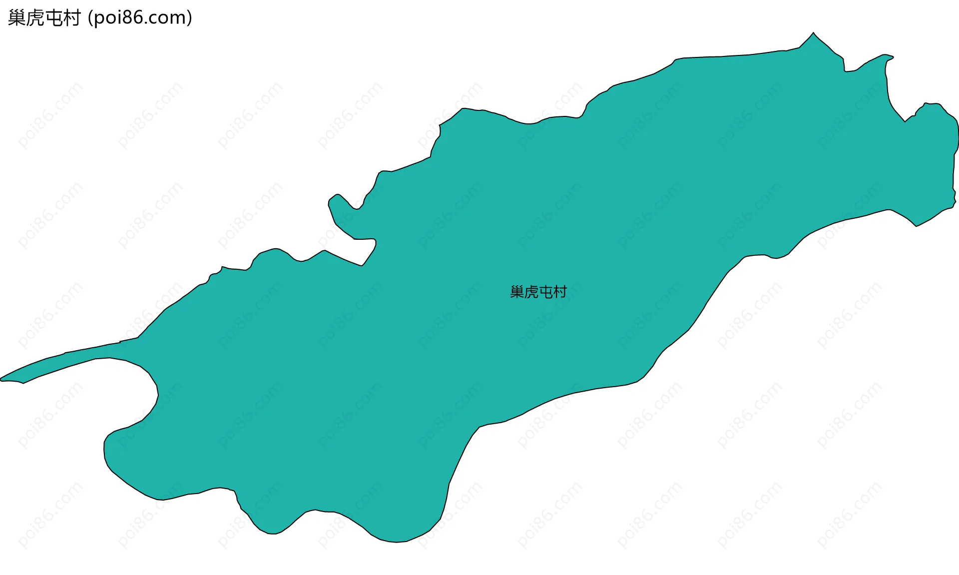 巢虎屯村边界地图