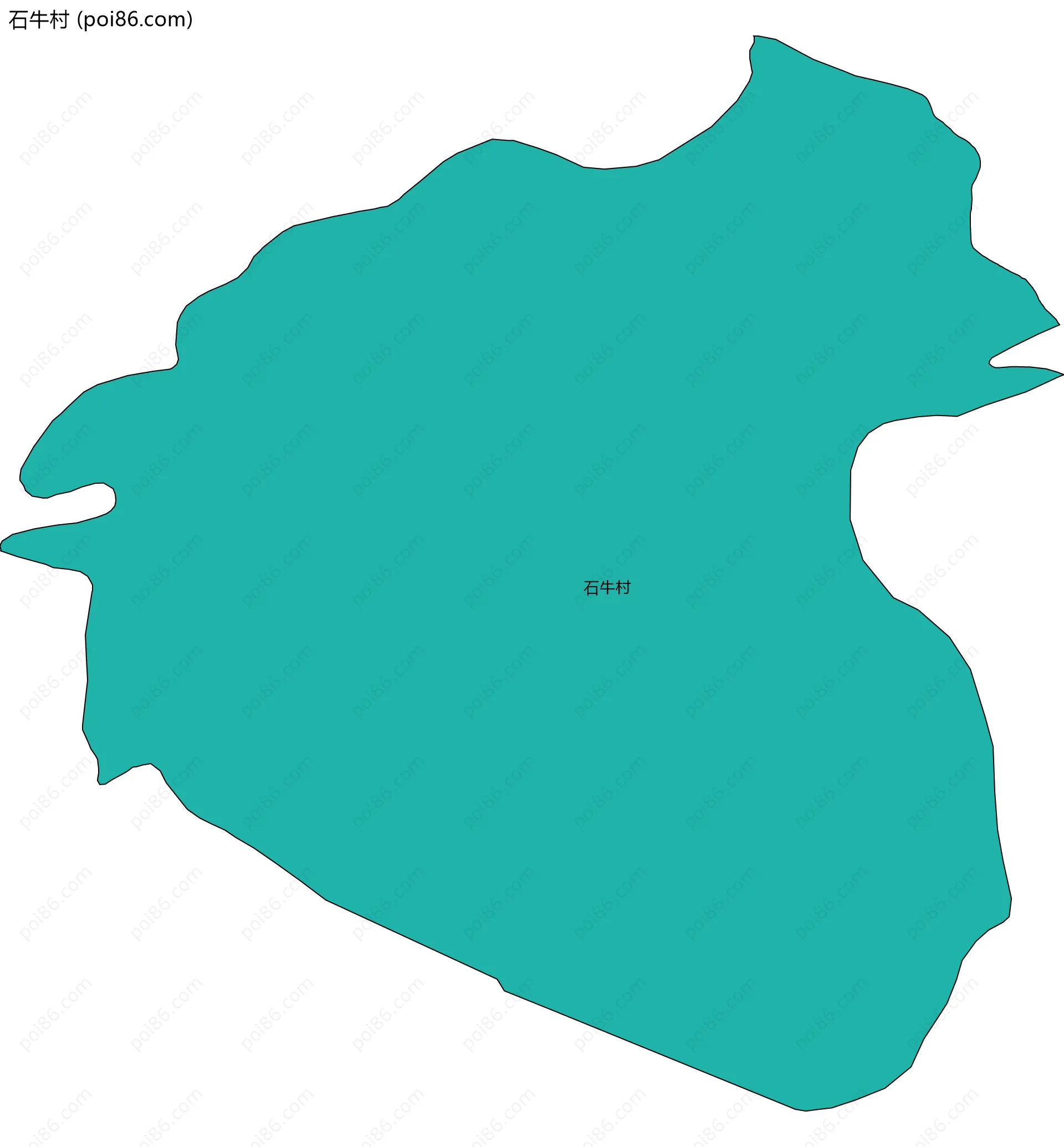 石牛村边界地图