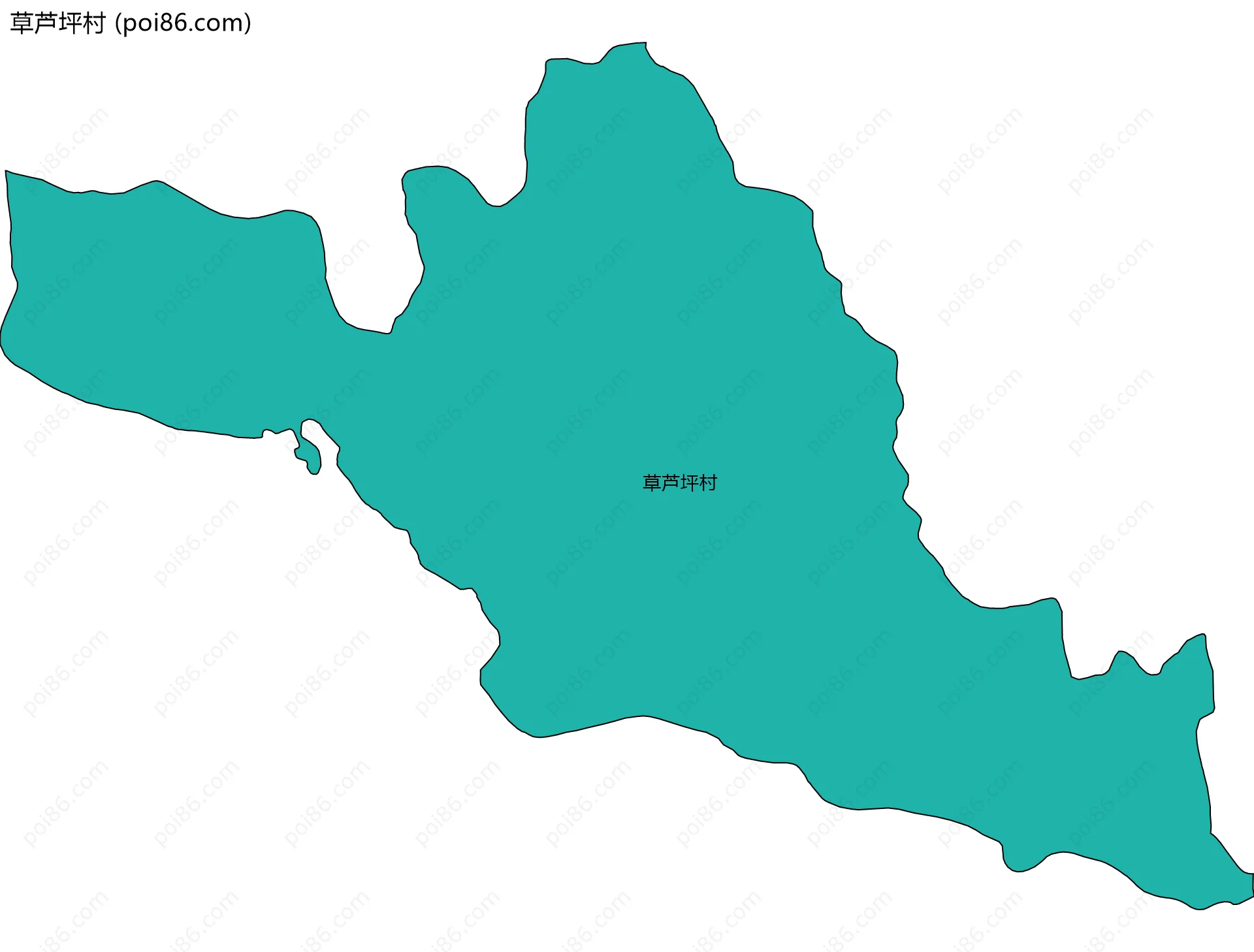 草芦坪村边界地图