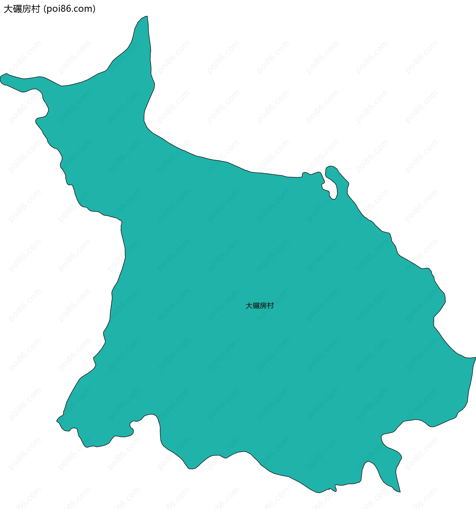 大碾房村边界地图