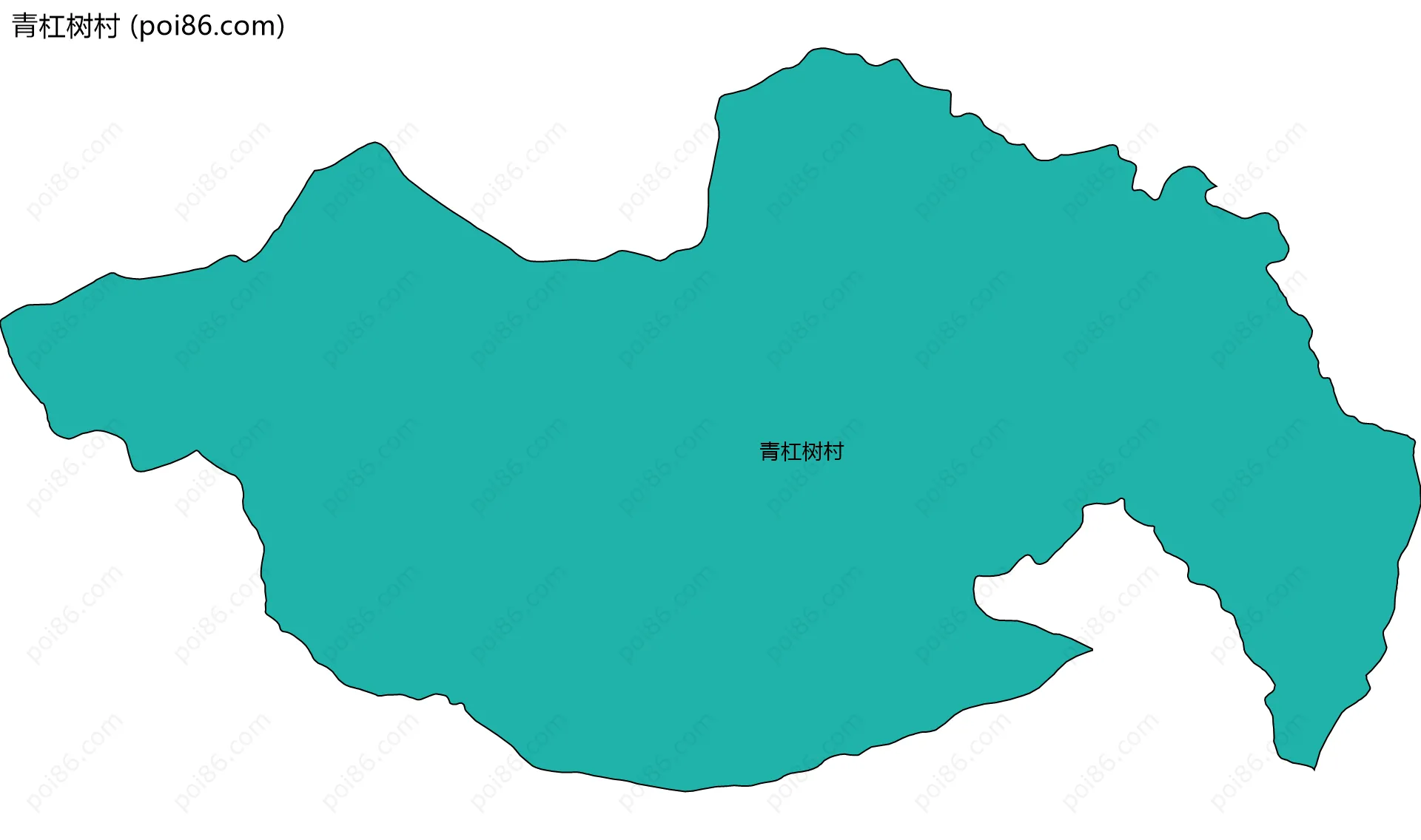 青杠树村边界地图