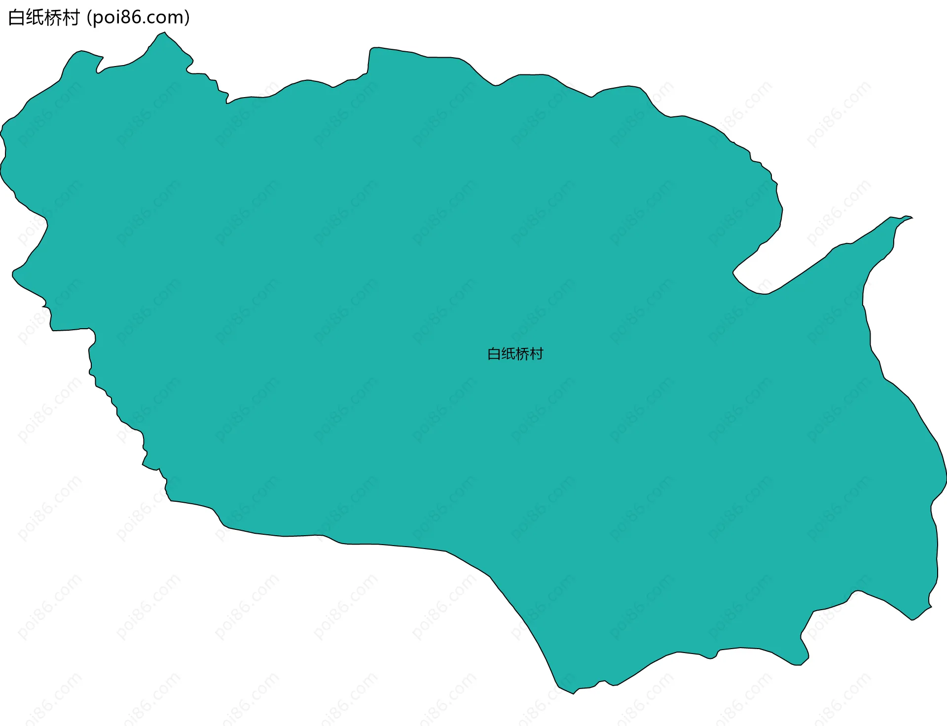 白纸桥村边界地图