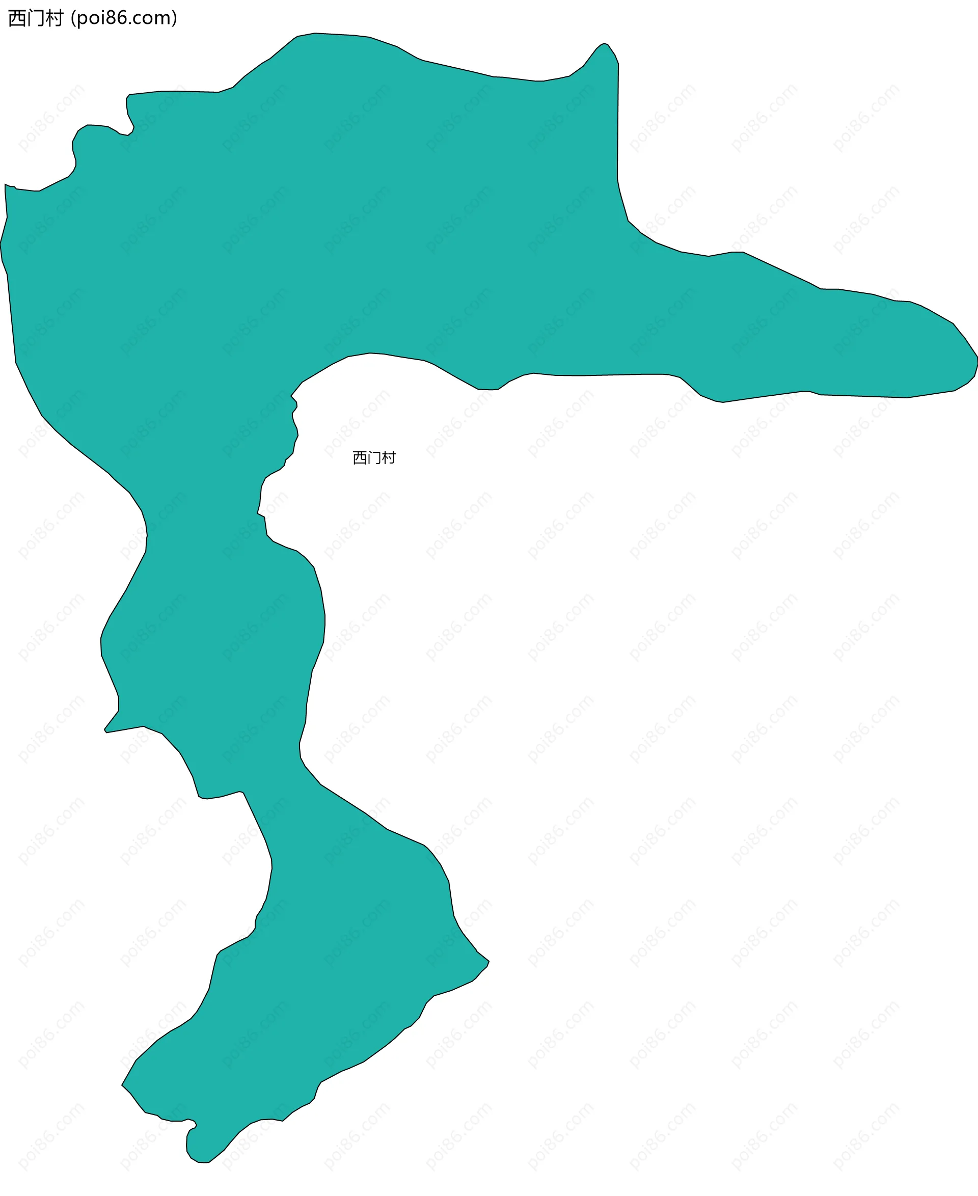 西门村边界地图