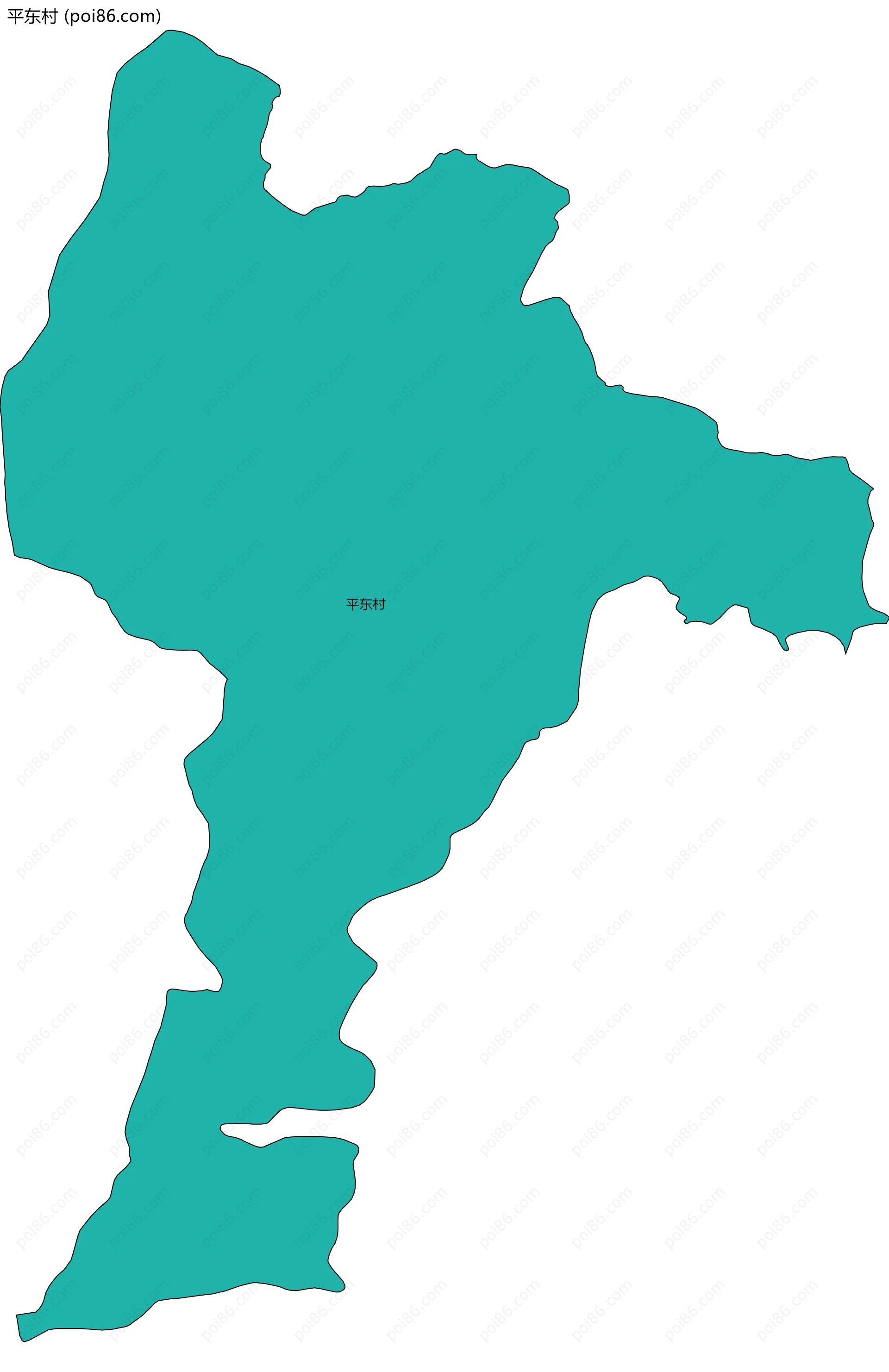 平东村边界地图