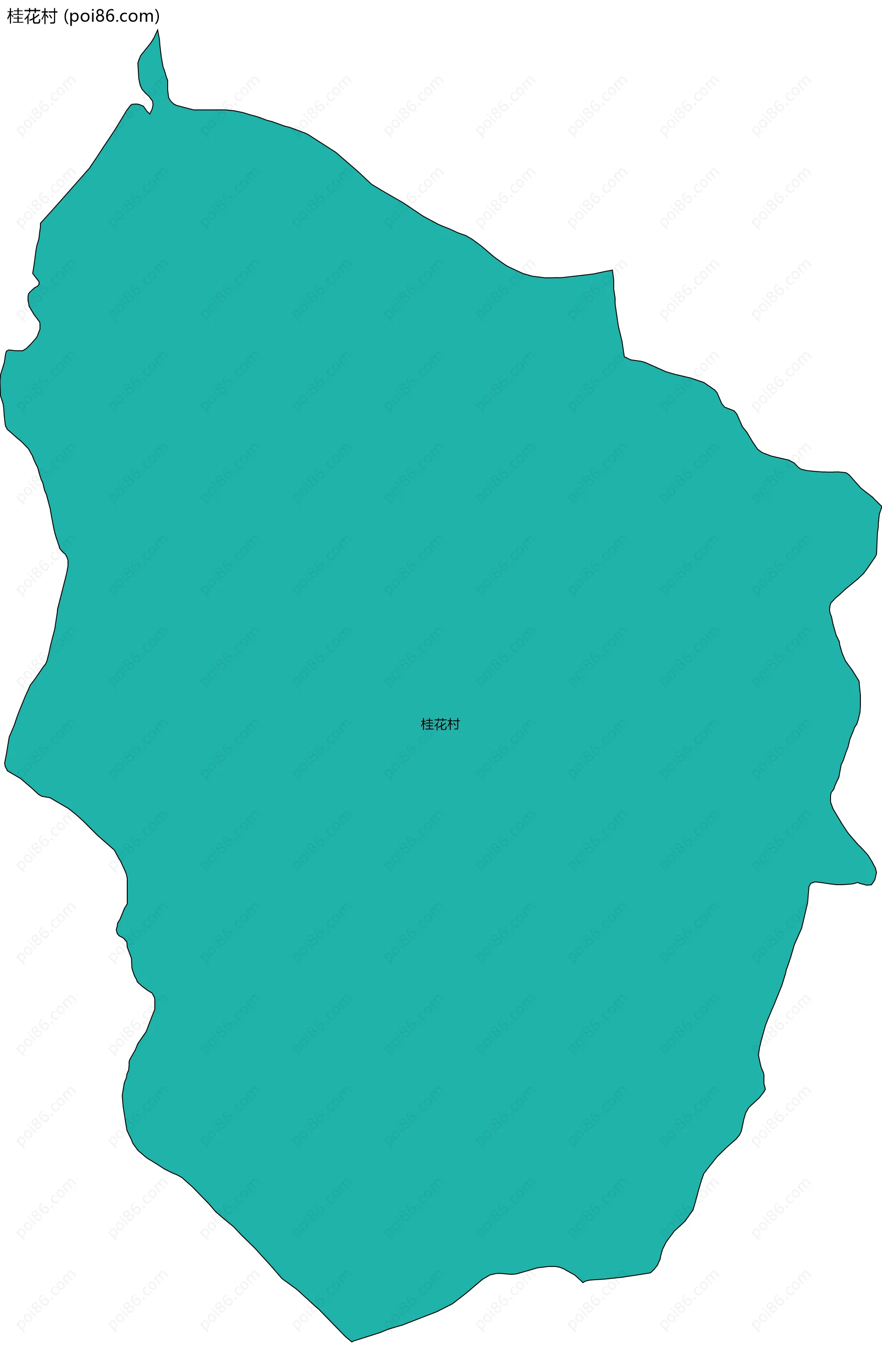 桂花村边界地图