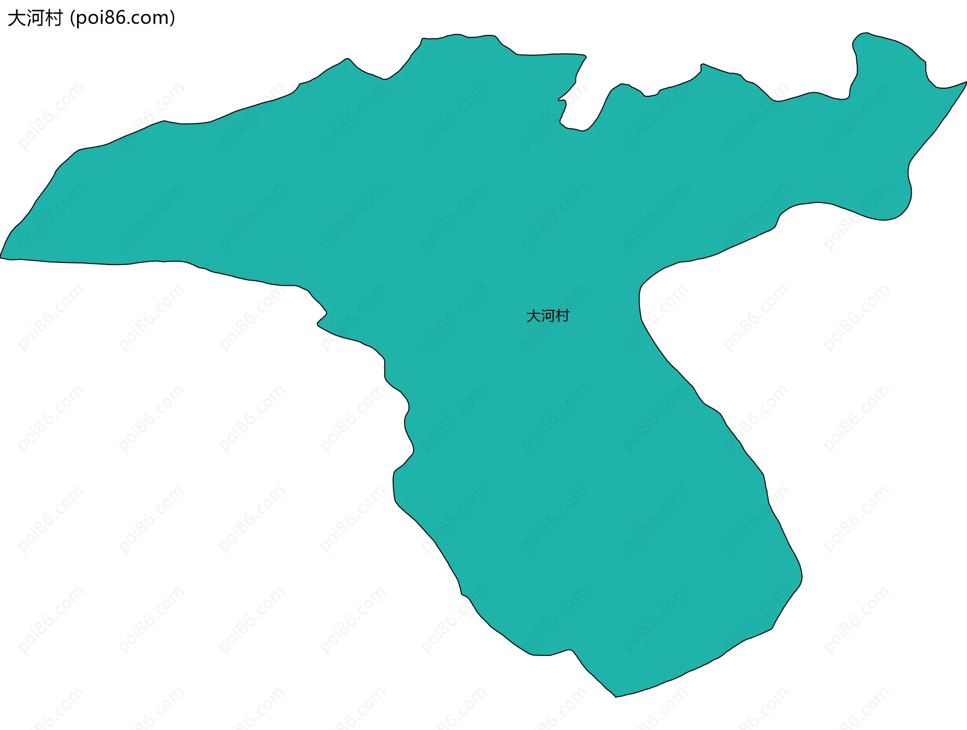 大河村边界地图