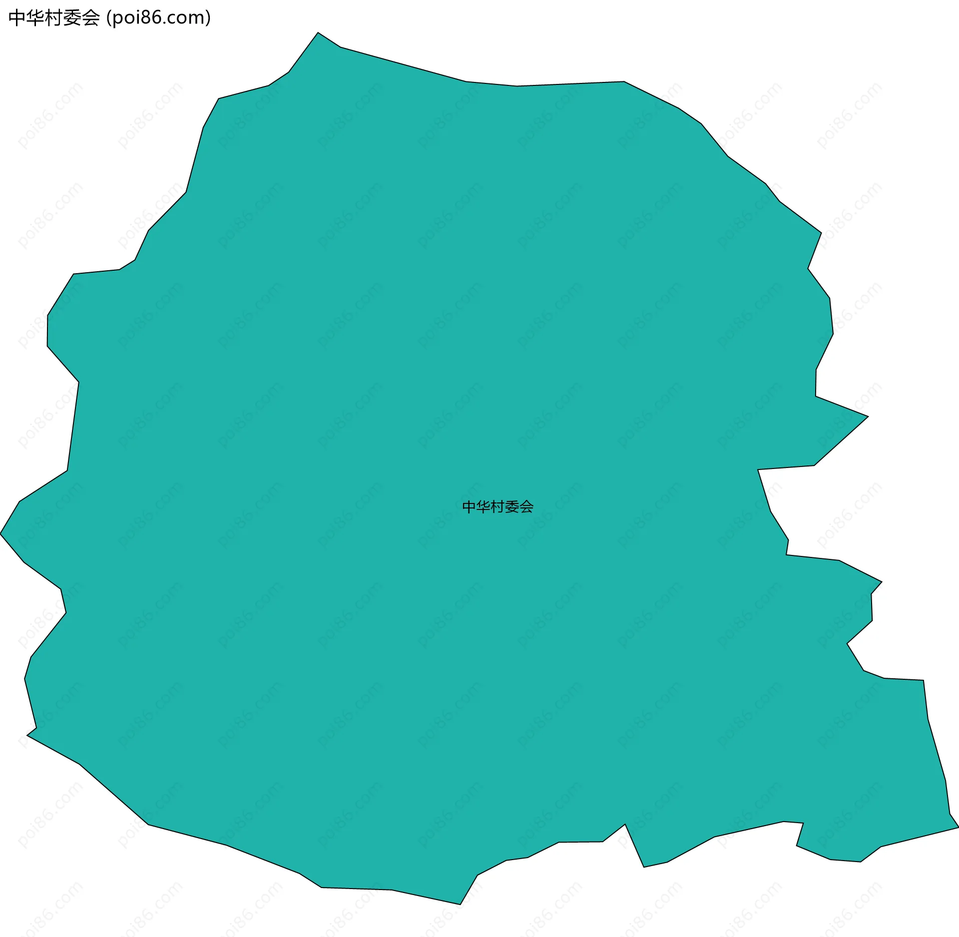 中华村委会边界地图