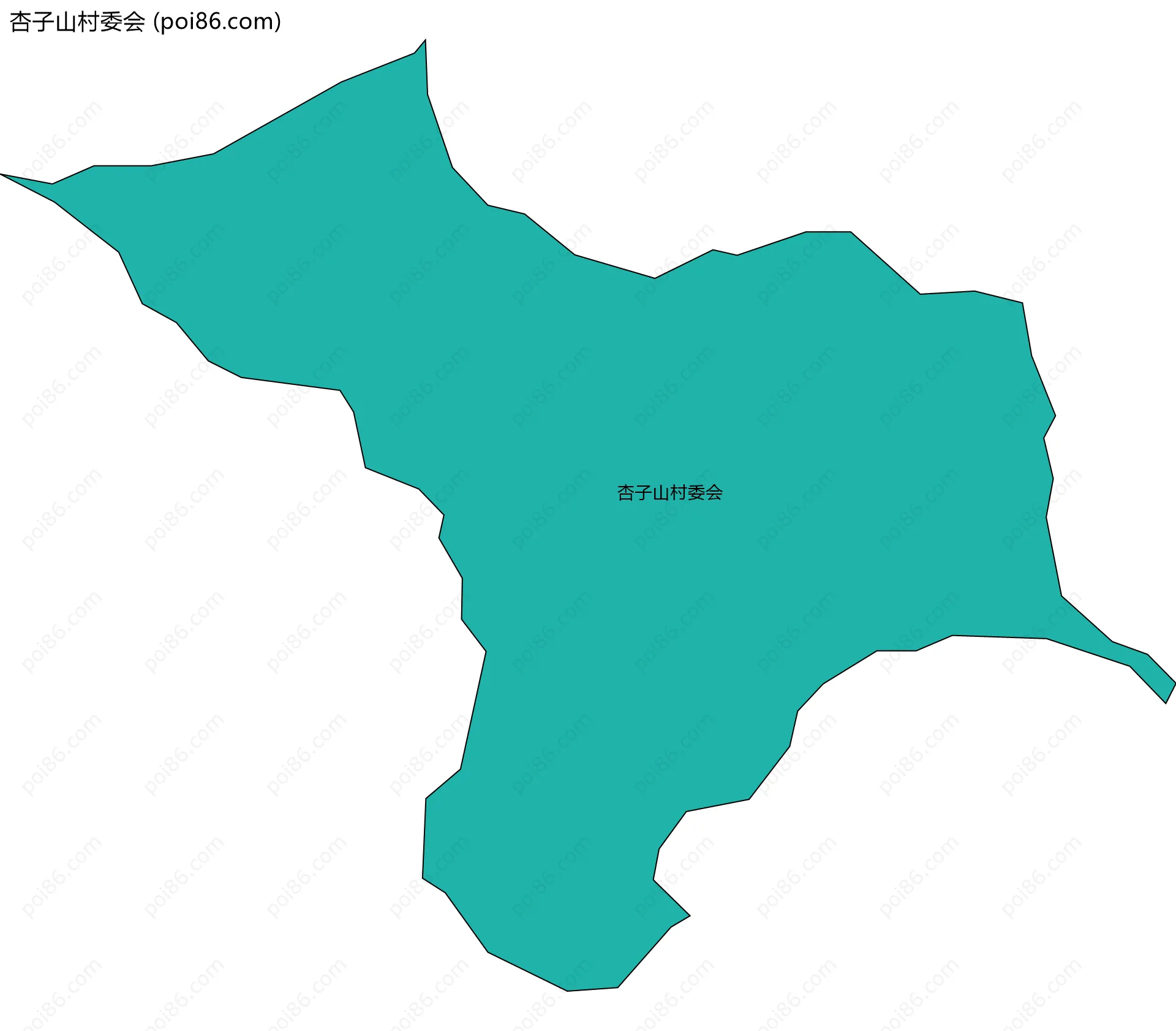 杏子山村委会边界地图