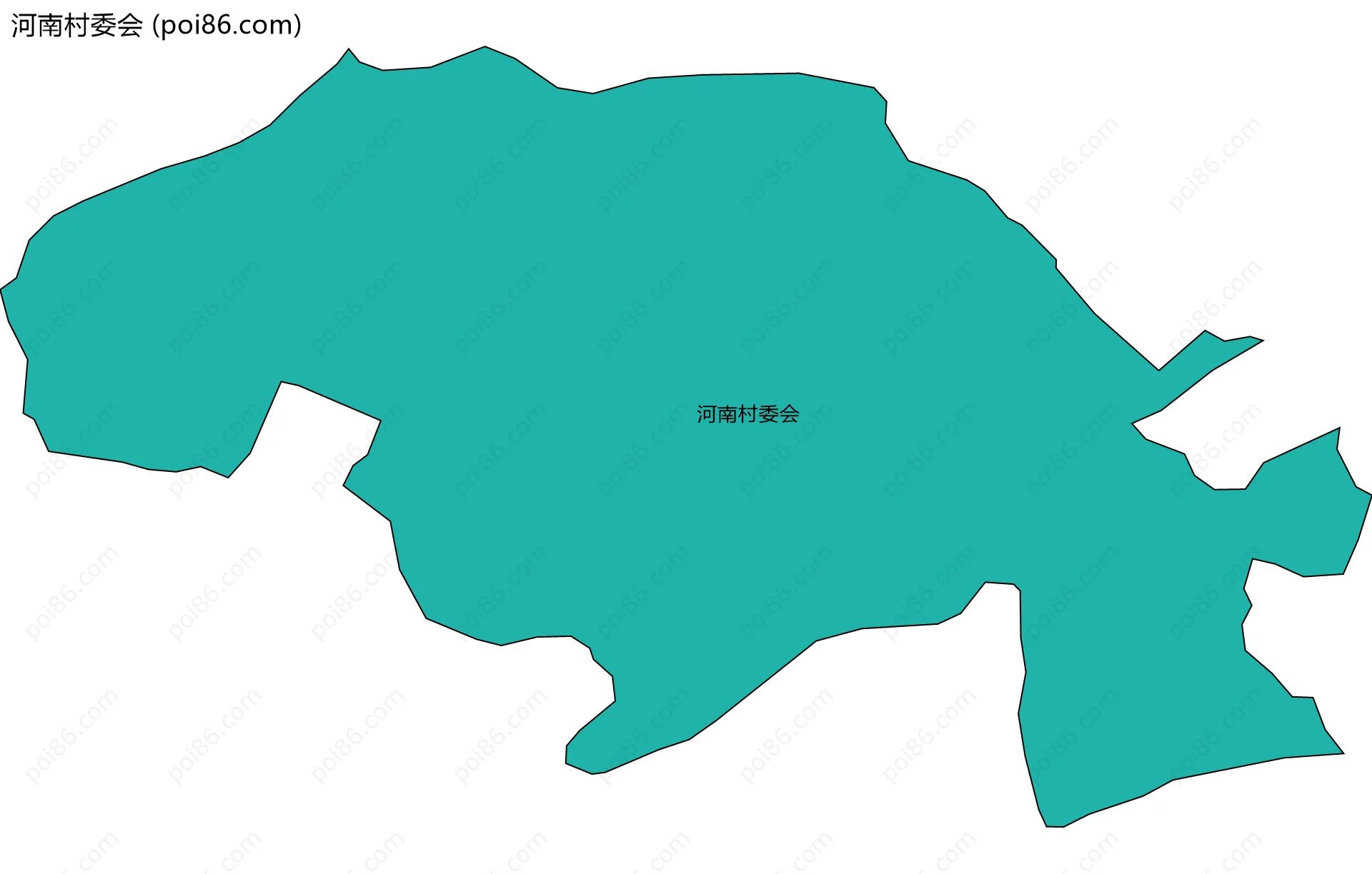 河南村委会边界地图