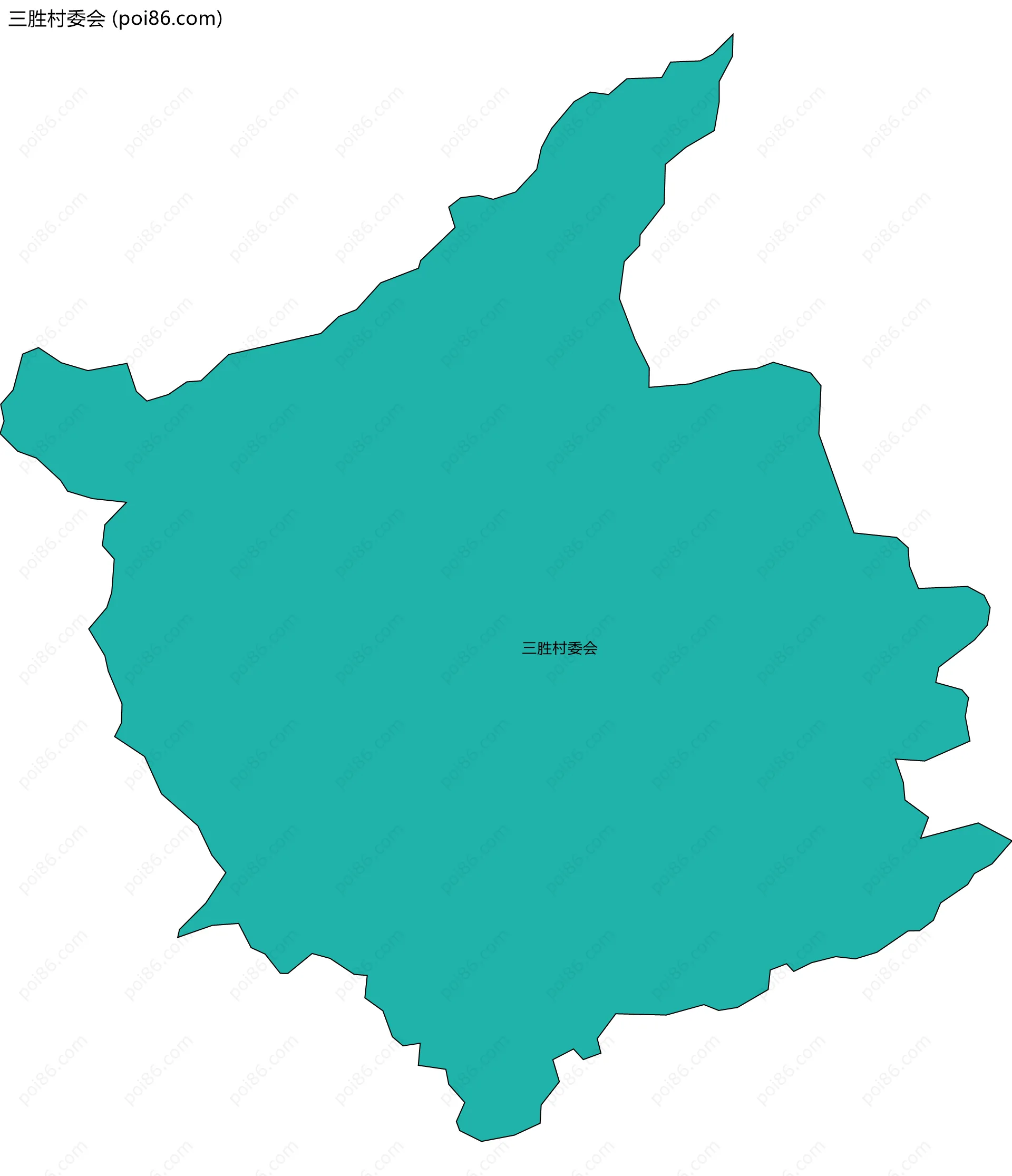三胜村委会边界地图
