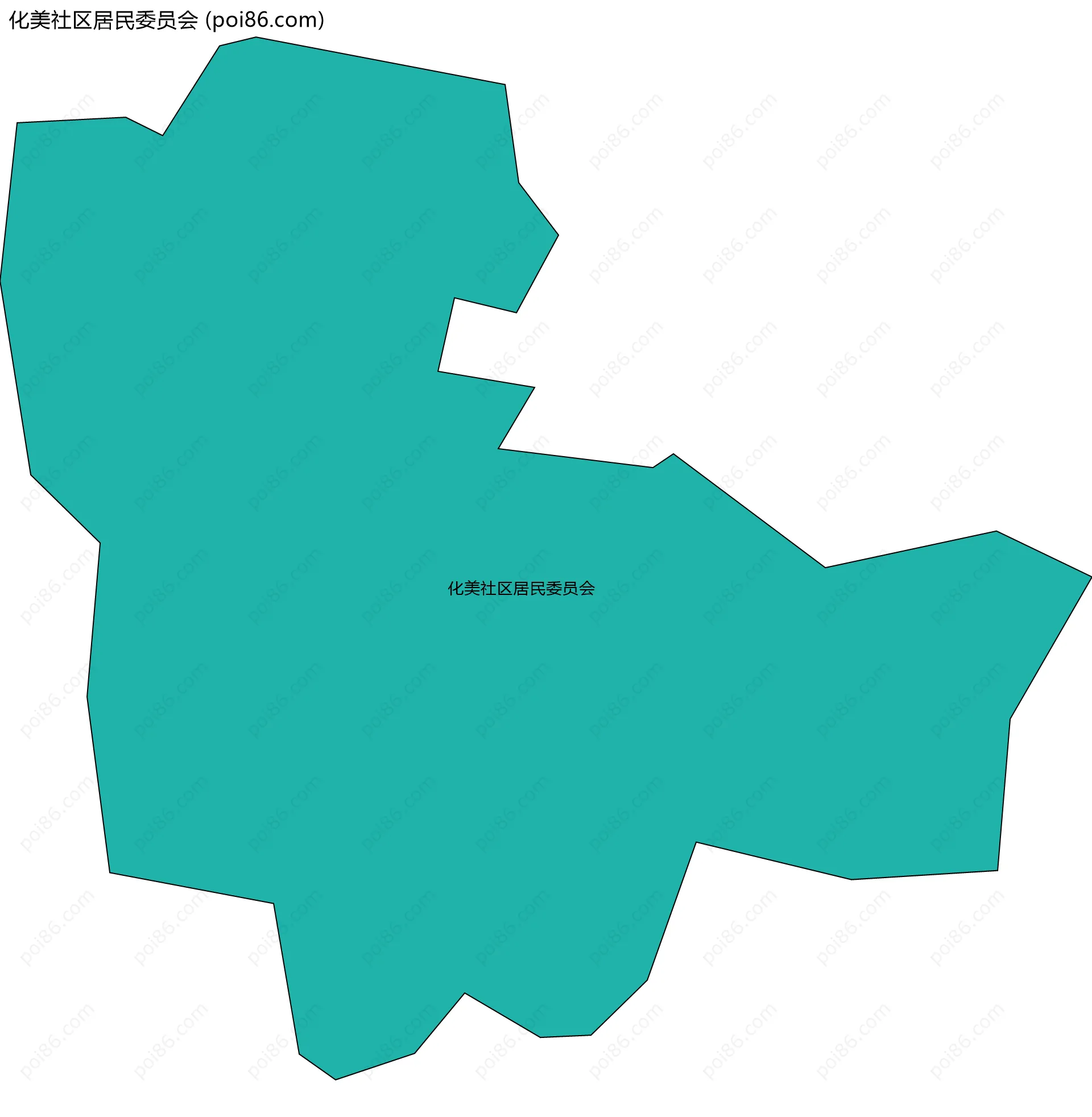 化美社区居民委员会边界地图