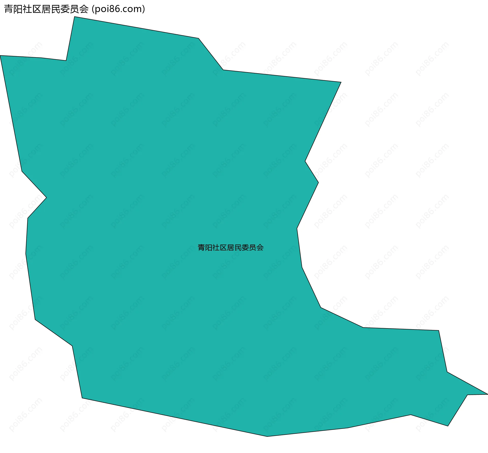 青阳社区居民委员会边界地图