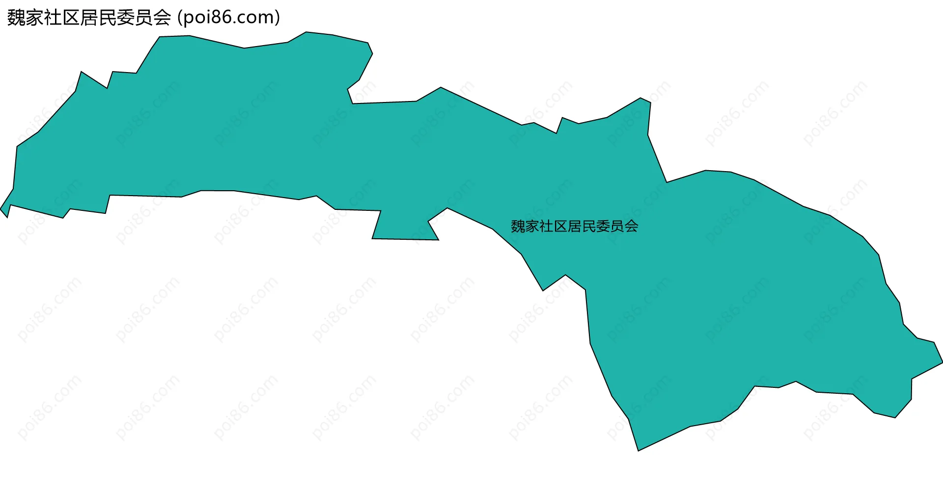魏家社区居民委员会边界地图