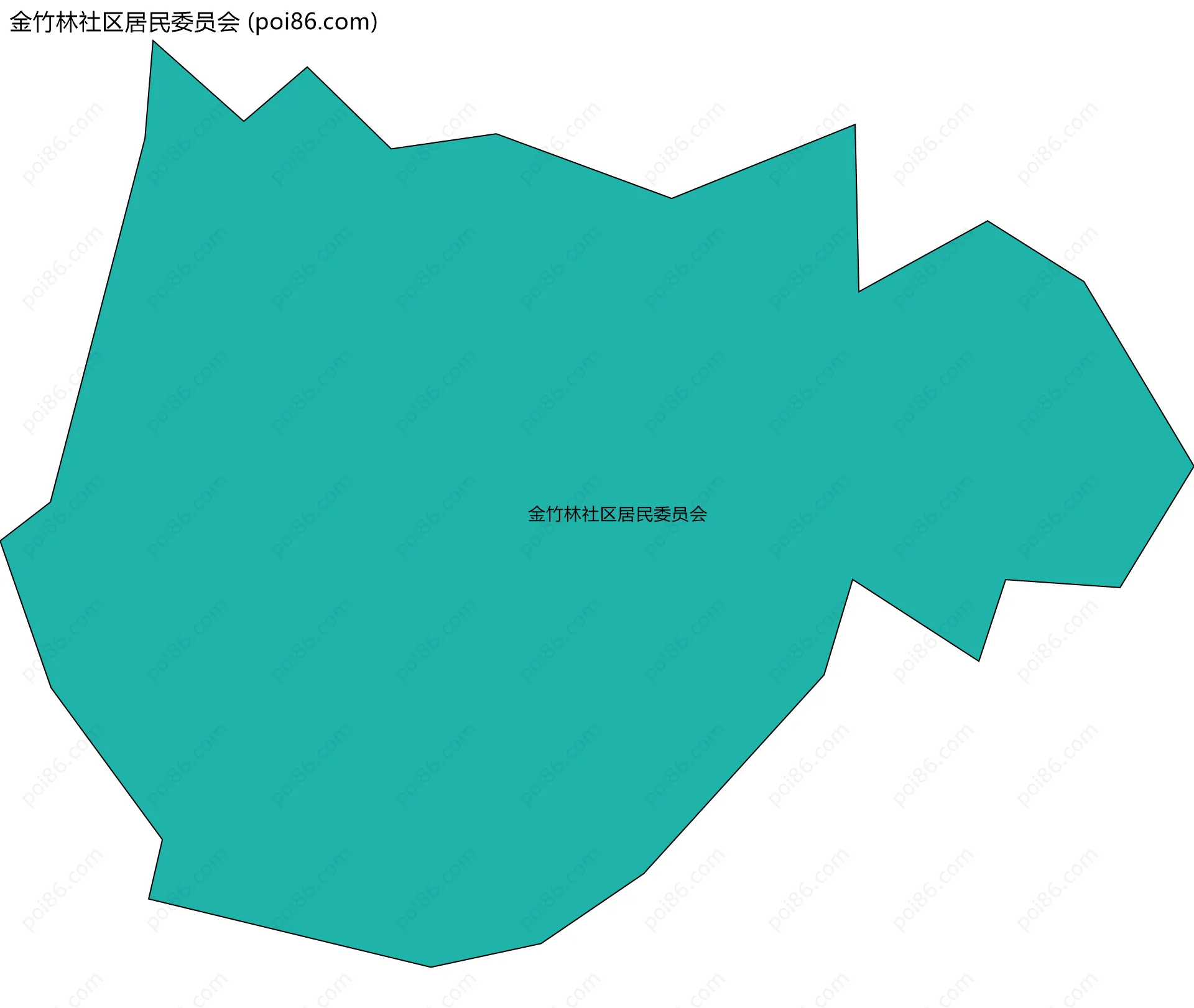 金竹林社区居民委员会边界地图