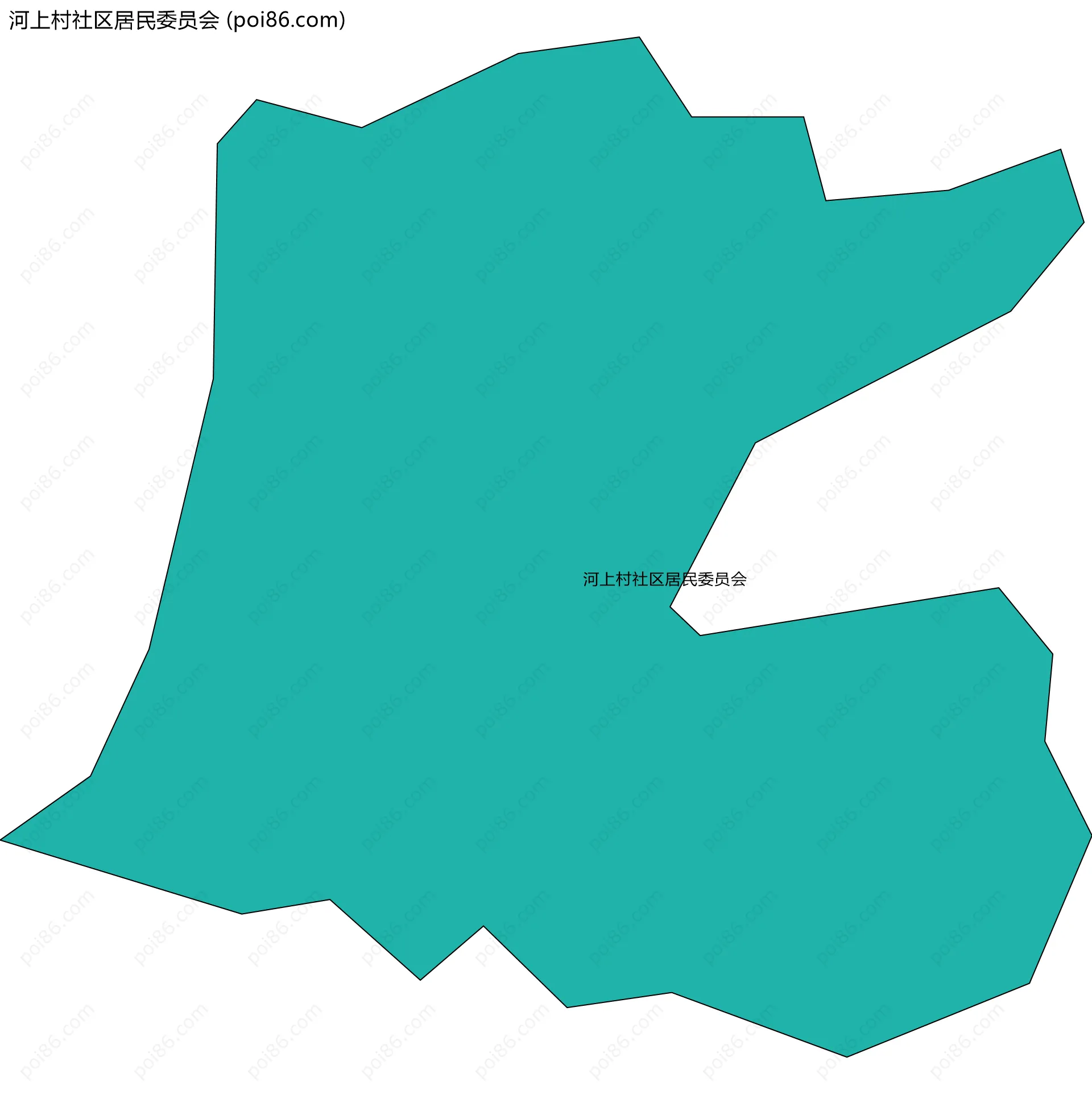 河上村社区居民委员会边界地图