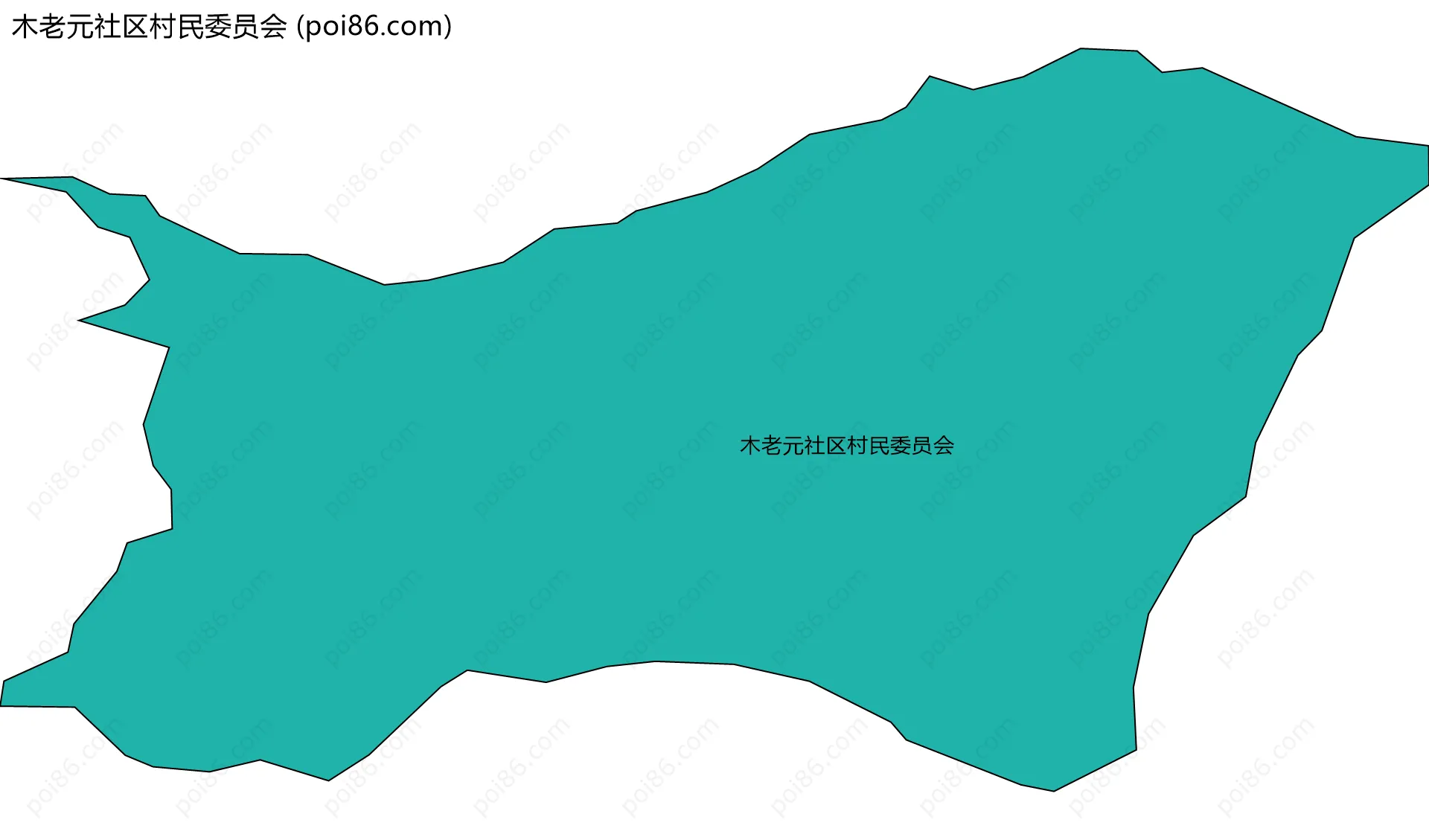 木老元社区村民委员会边界地图