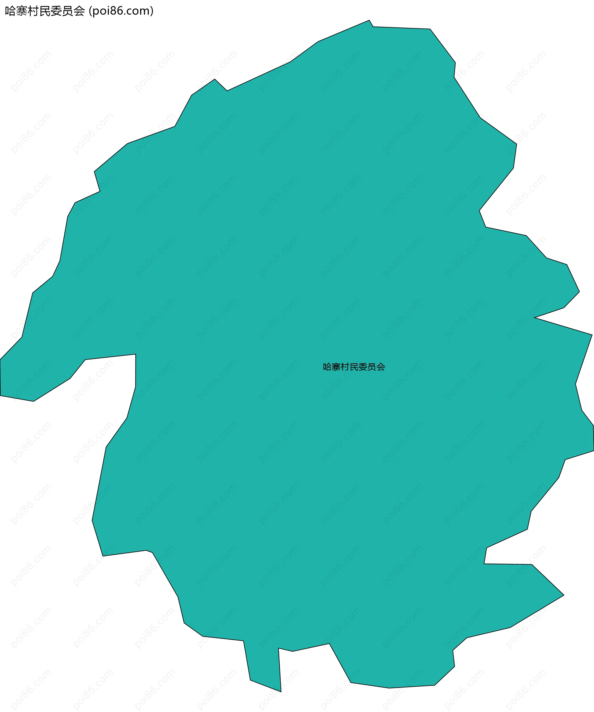 哈寨村民委员会边界地图