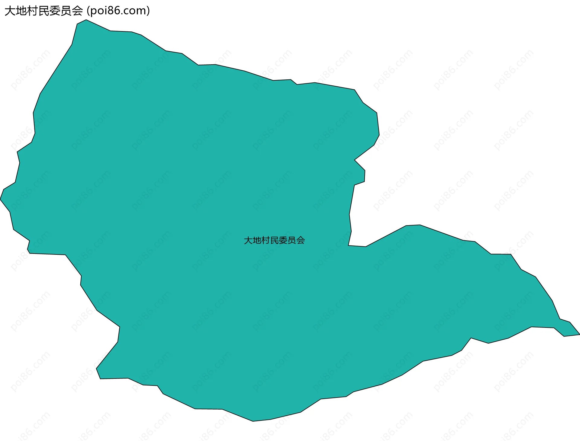 大地村民委员会边界地图
