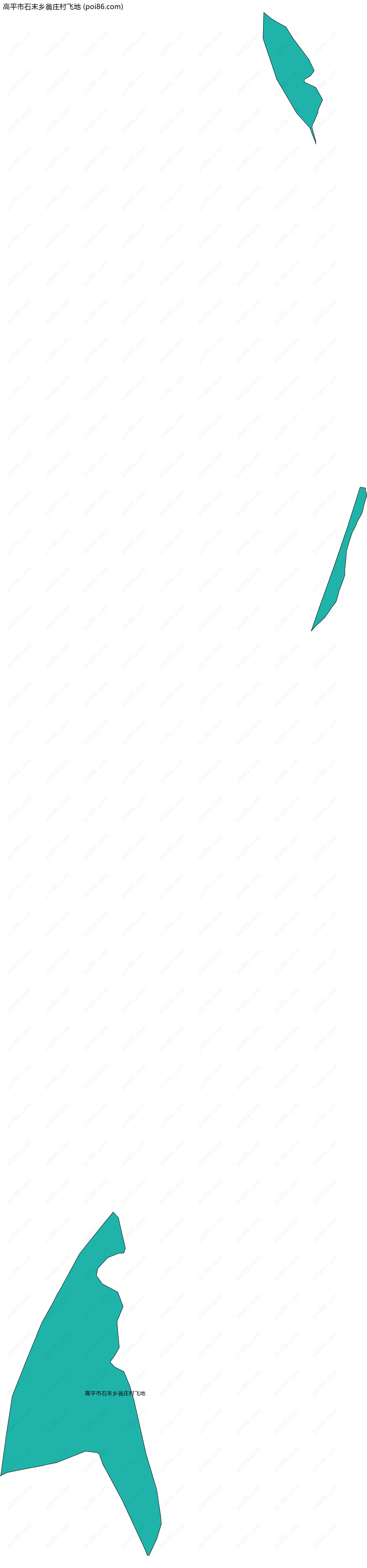 高平市石末乡翁庄村飞地边界地图