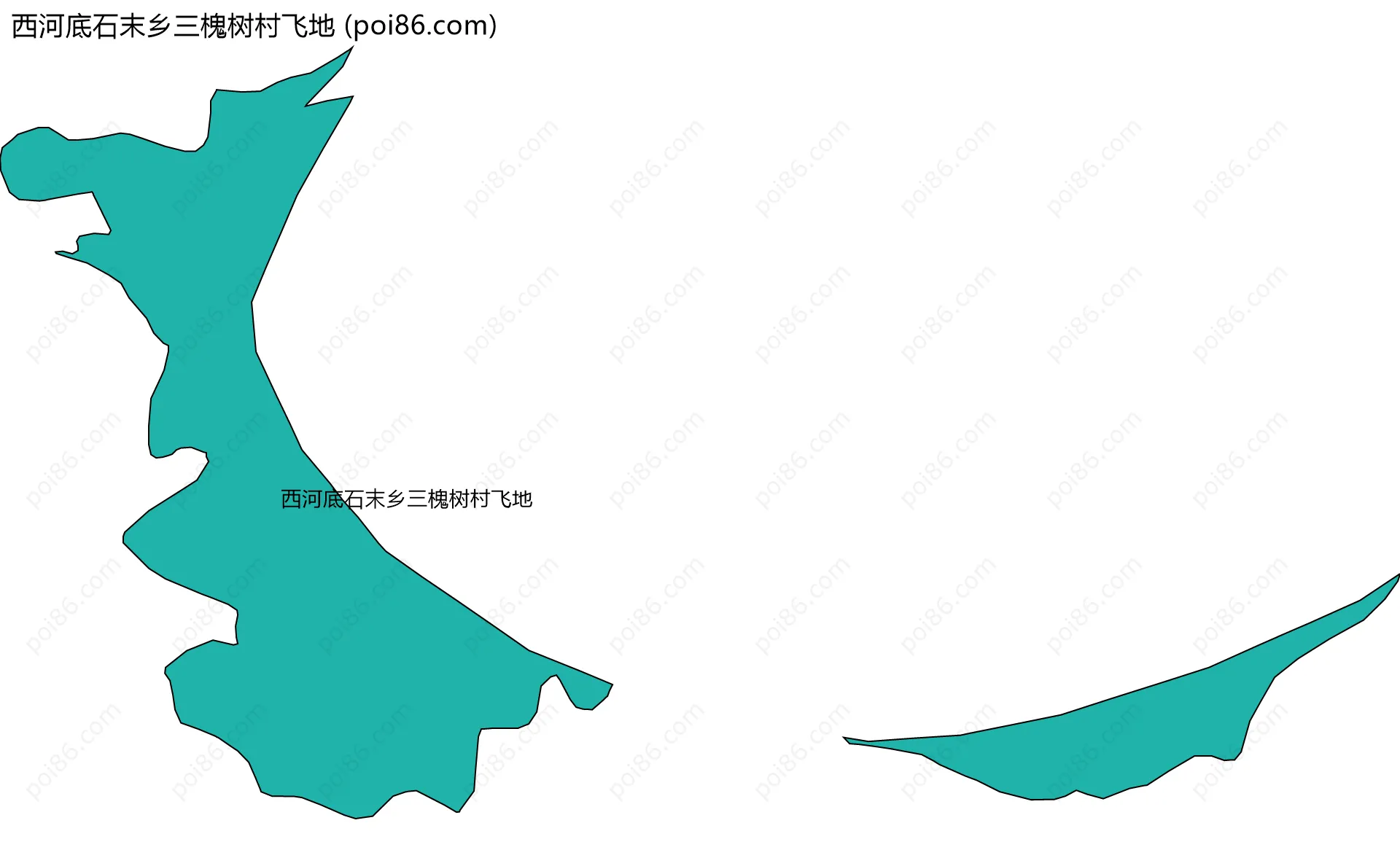 西河底石末乡三槐树村飞地边界地图