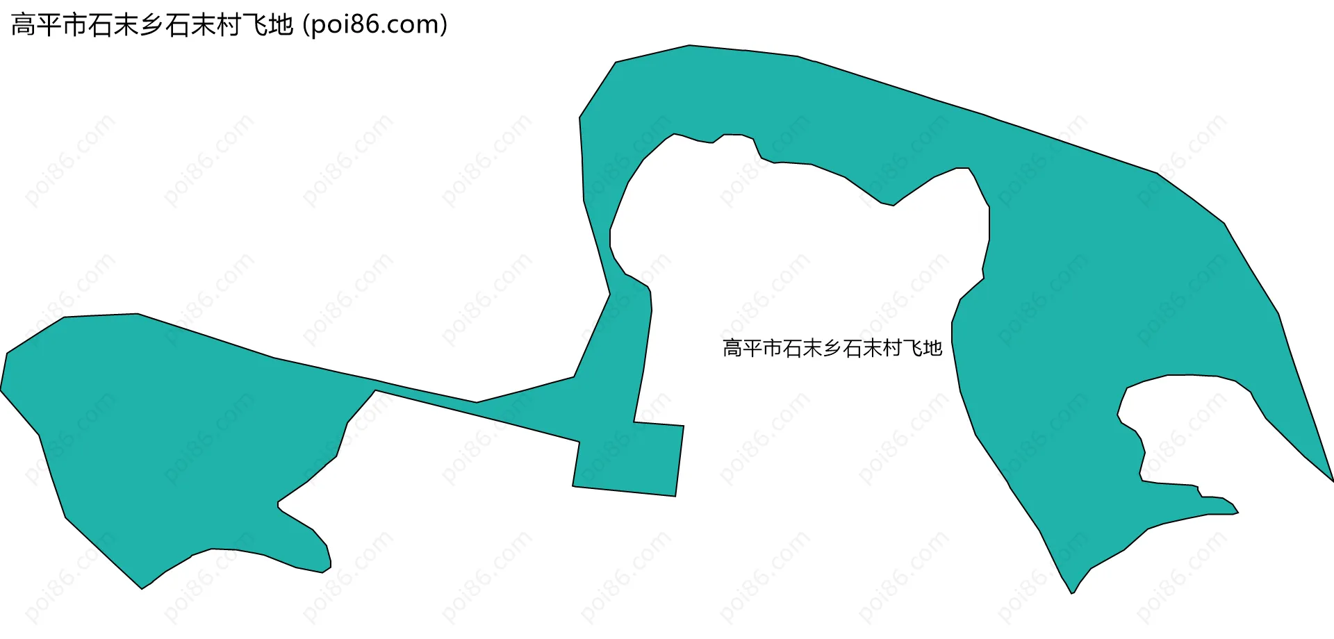 高平市石末乡石末村飞地边界地图