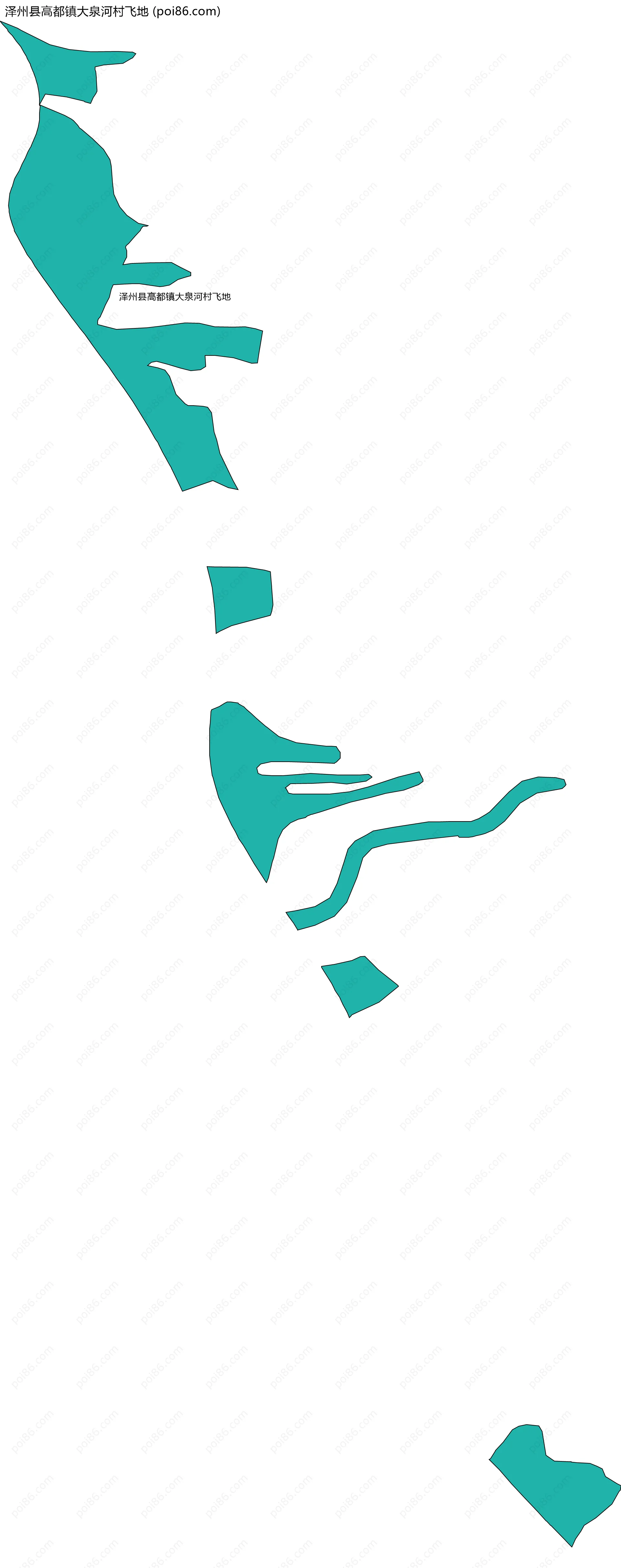 泽州县高都镇大泉河村飞地边界地图