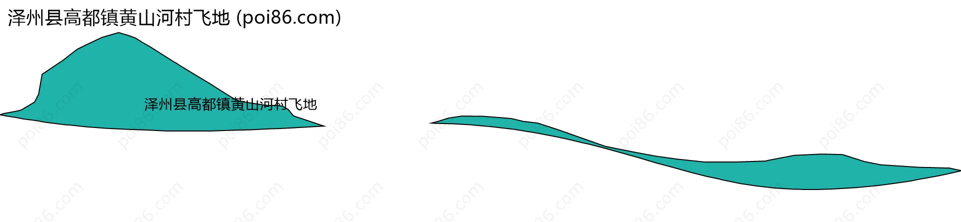 泽州县高都镇黄山河村飞地边界地图