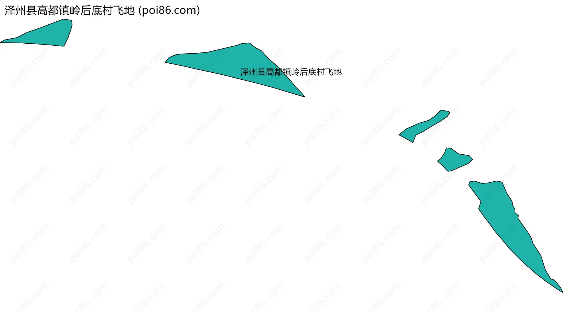 泽州县高都镇岭后底村飞地边界地图