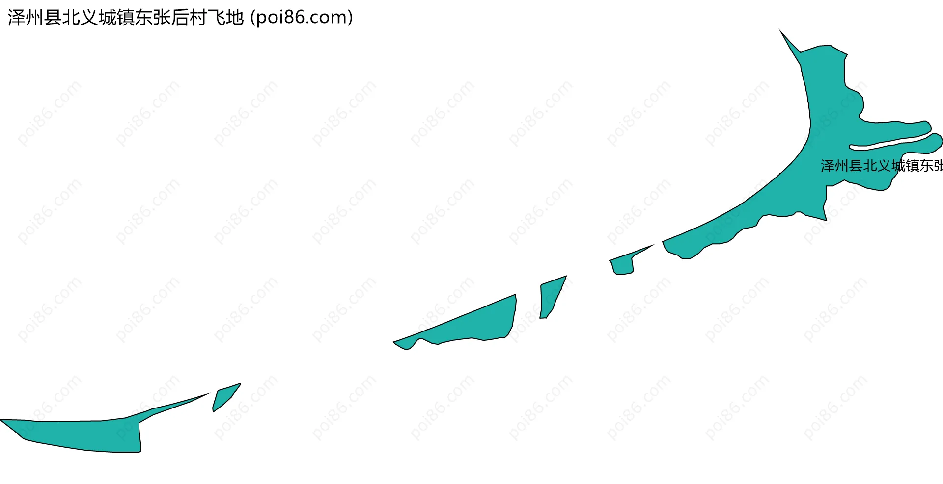 泽州县北义城镇东张后村飞地边界地图