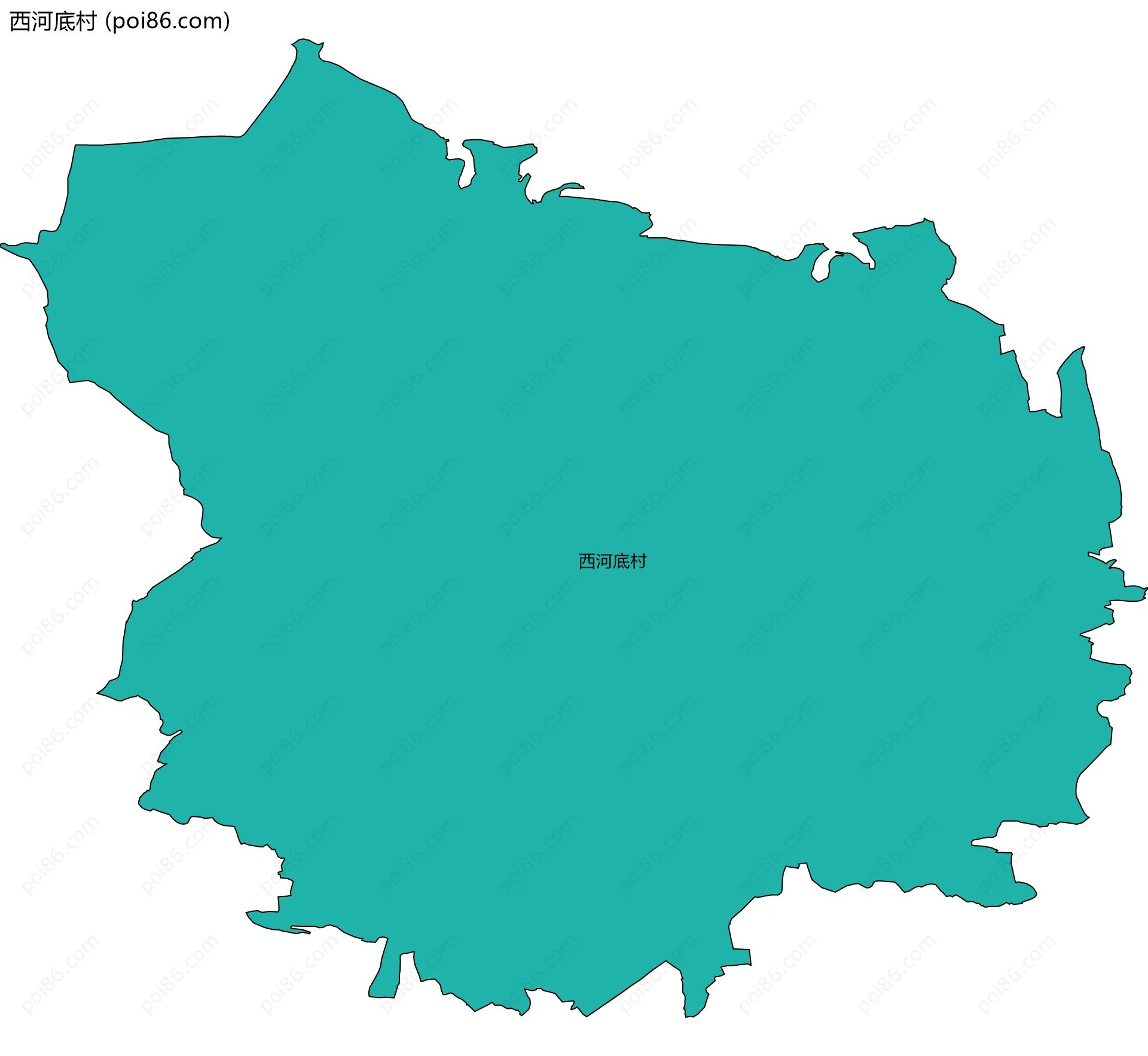 西河底村边界地图