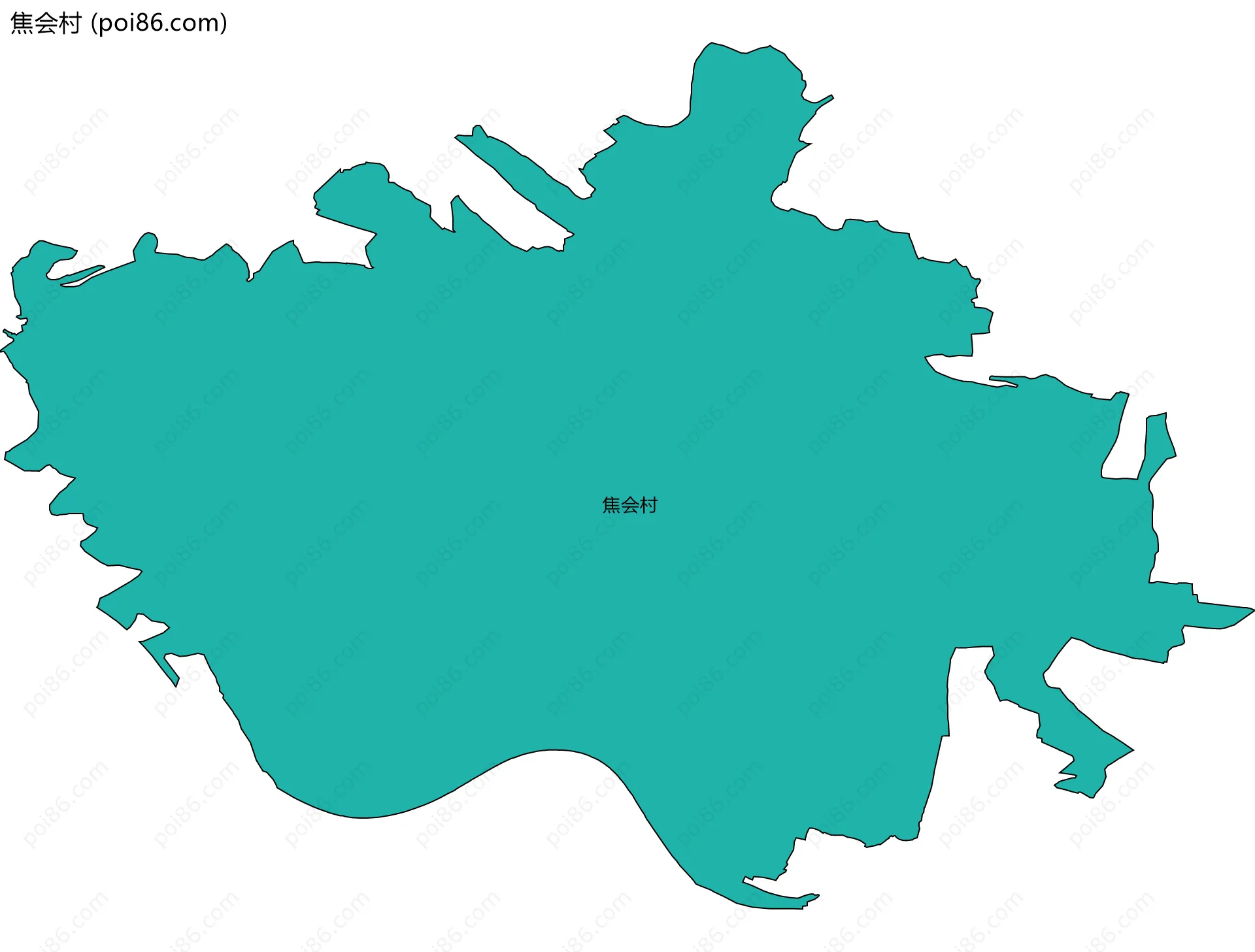 焦会村边界地图