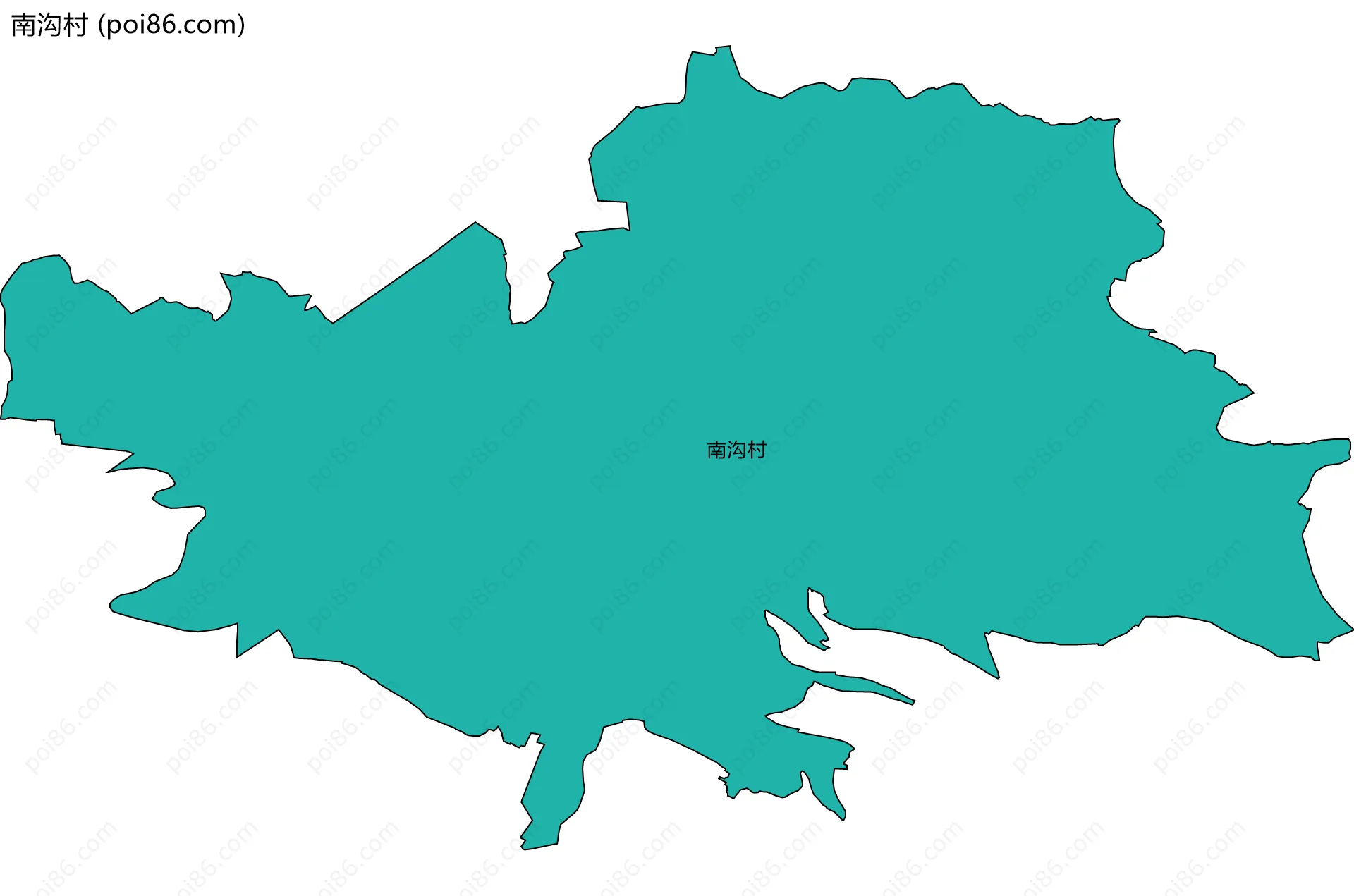 南沟村边界地图