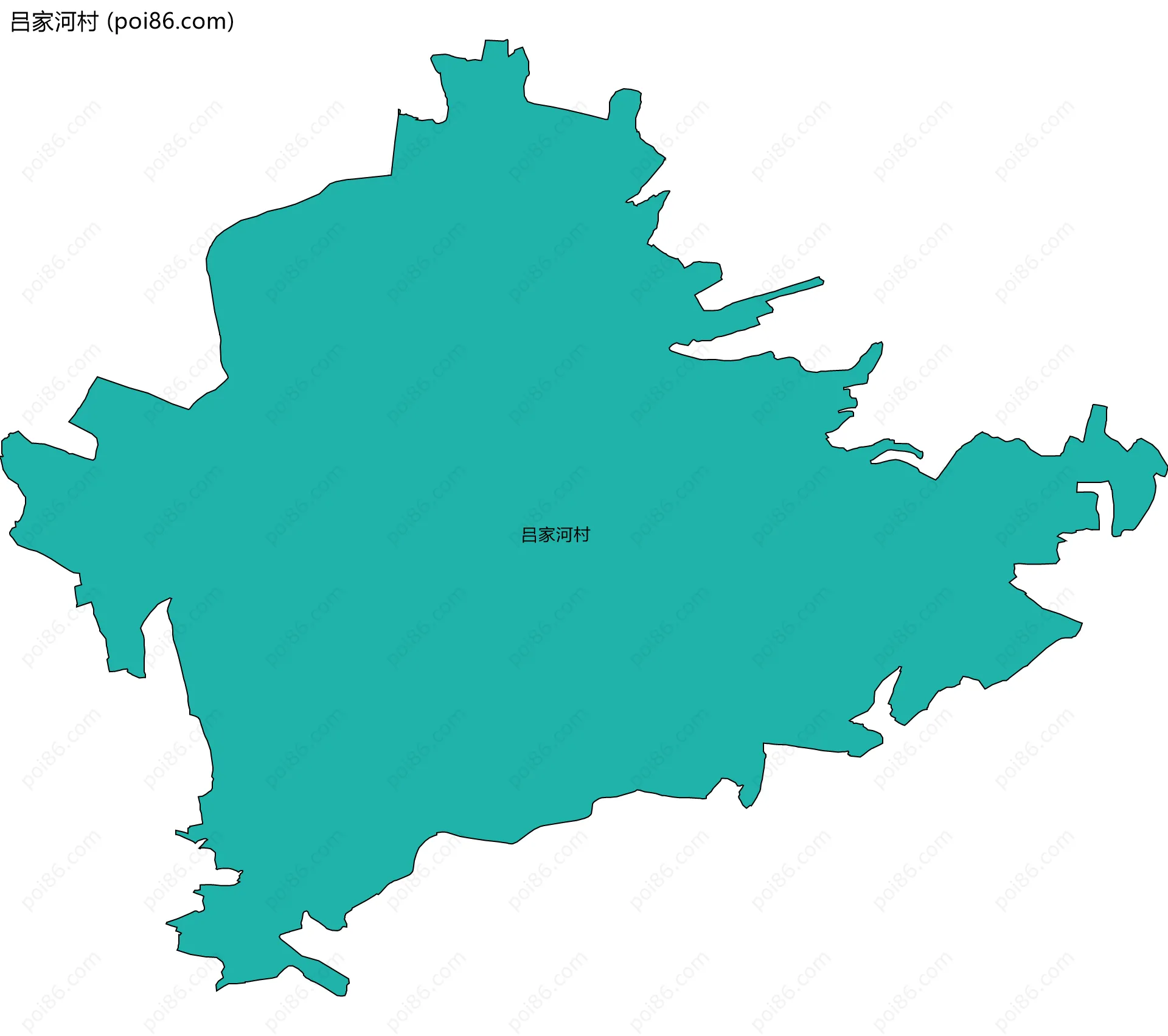 吕家河村边界地图