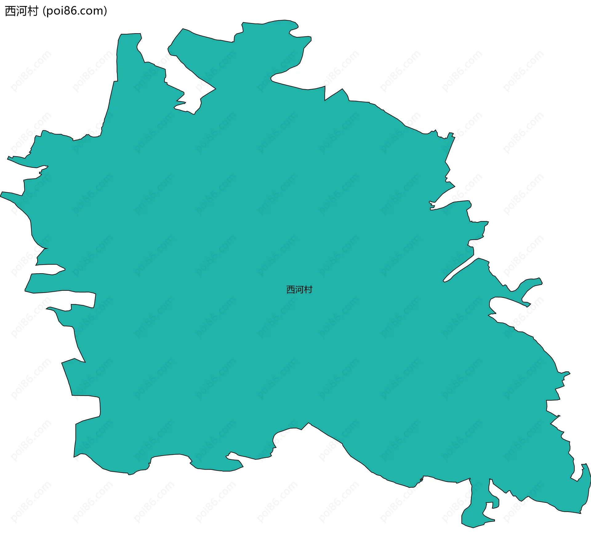 西河村边界地图