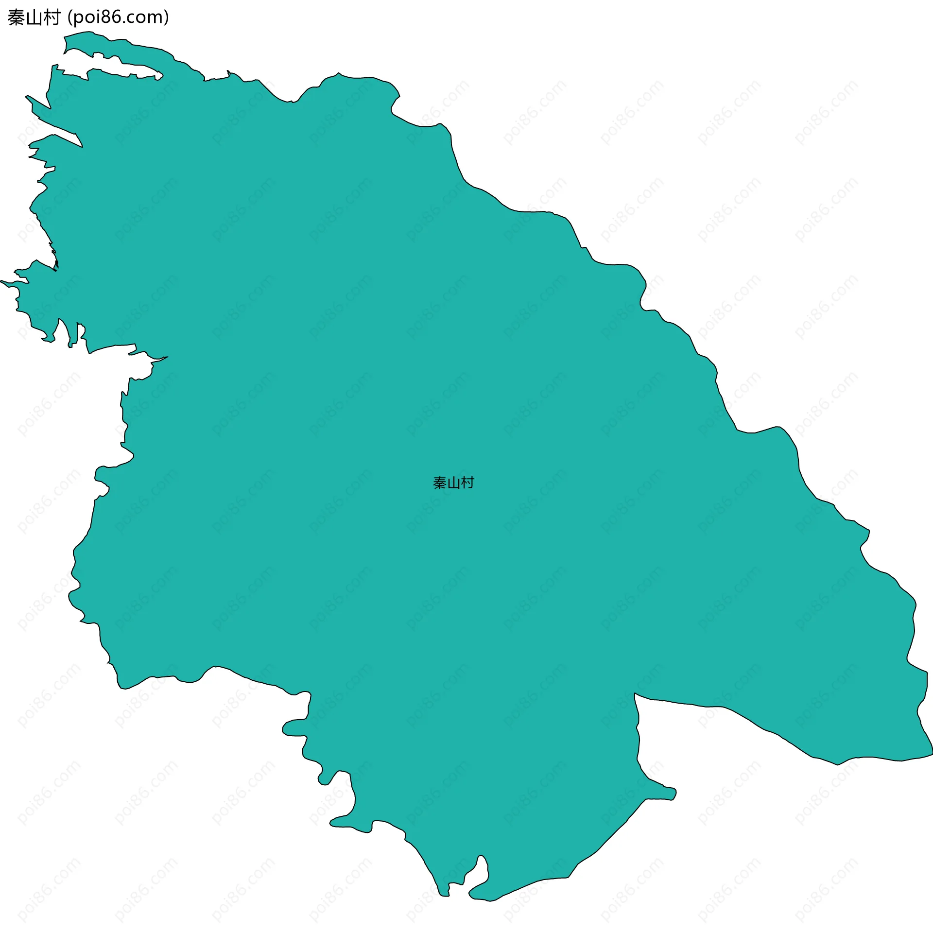 秦山村边界地图