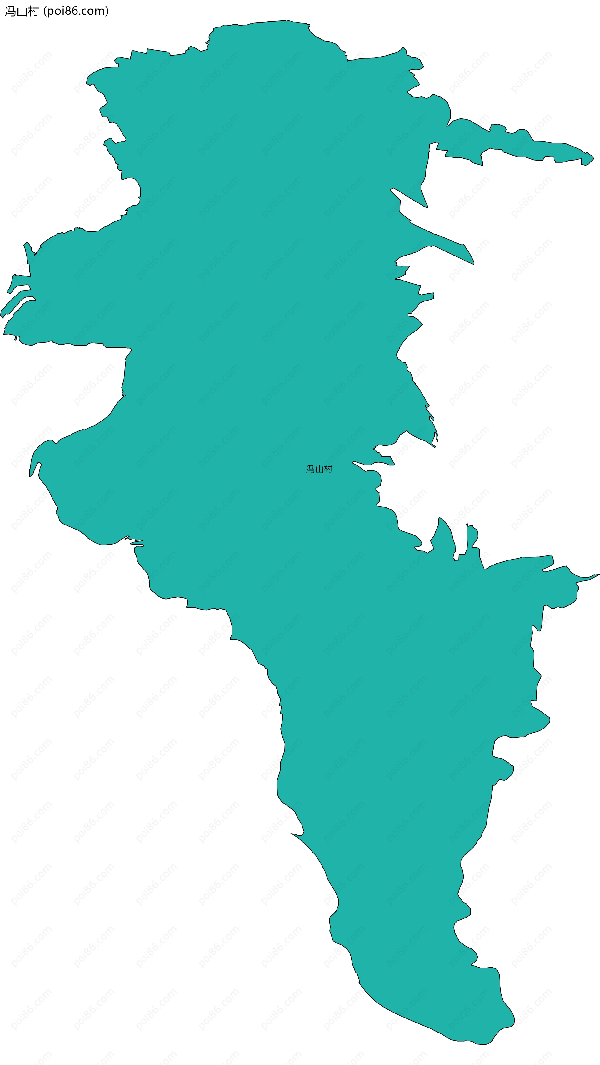 冯山村边界地图