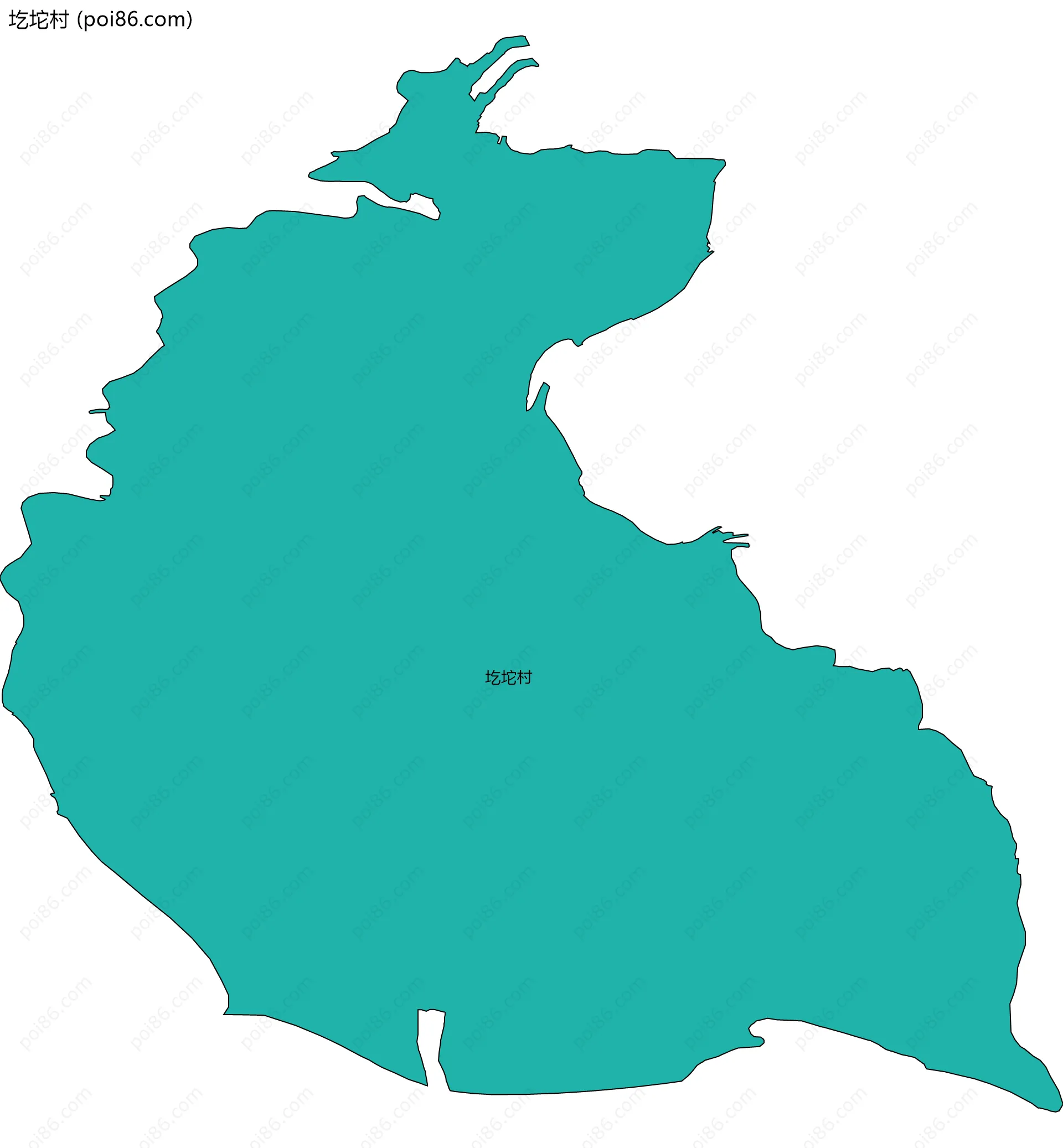 圪坨村边界地图