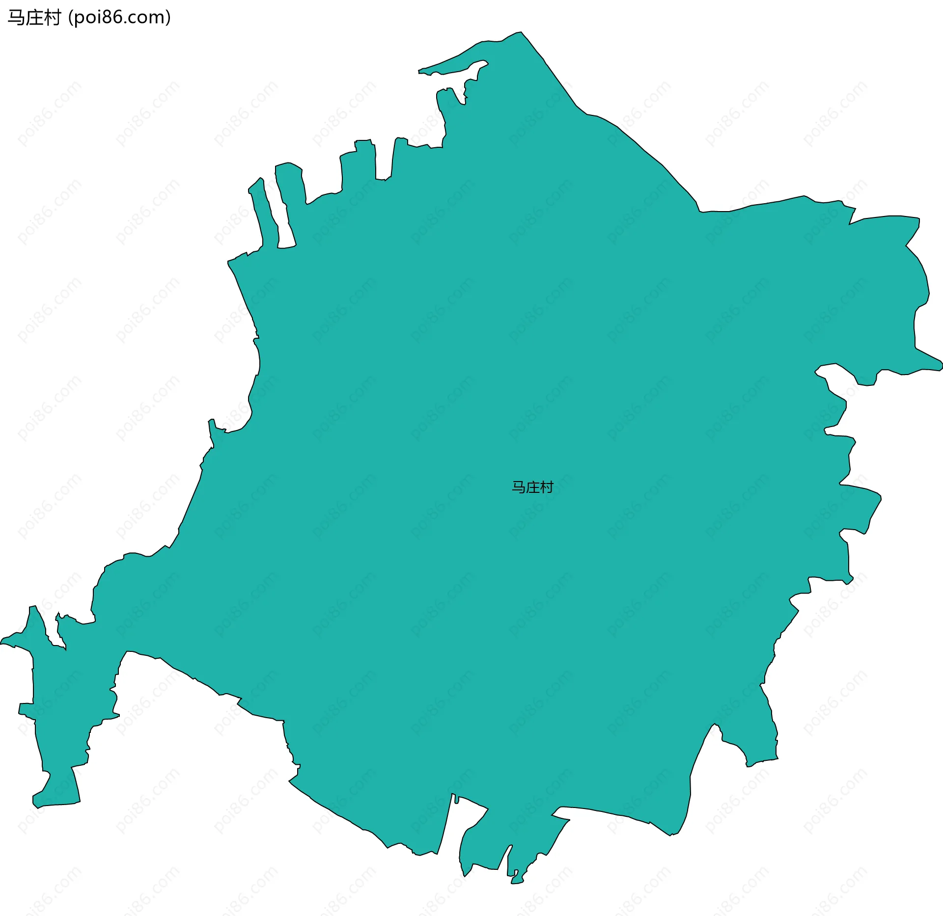 马庄村边界地图