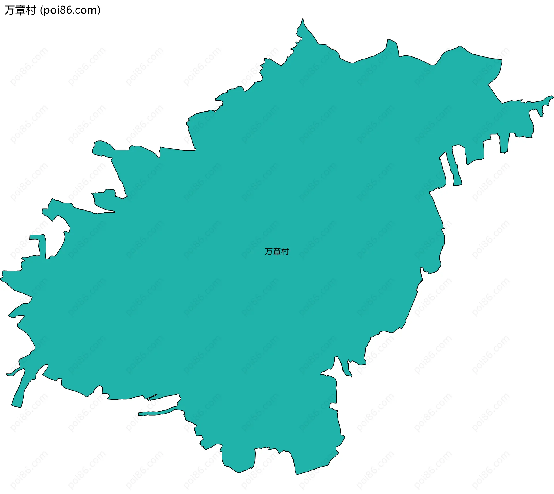 万章村边界地图