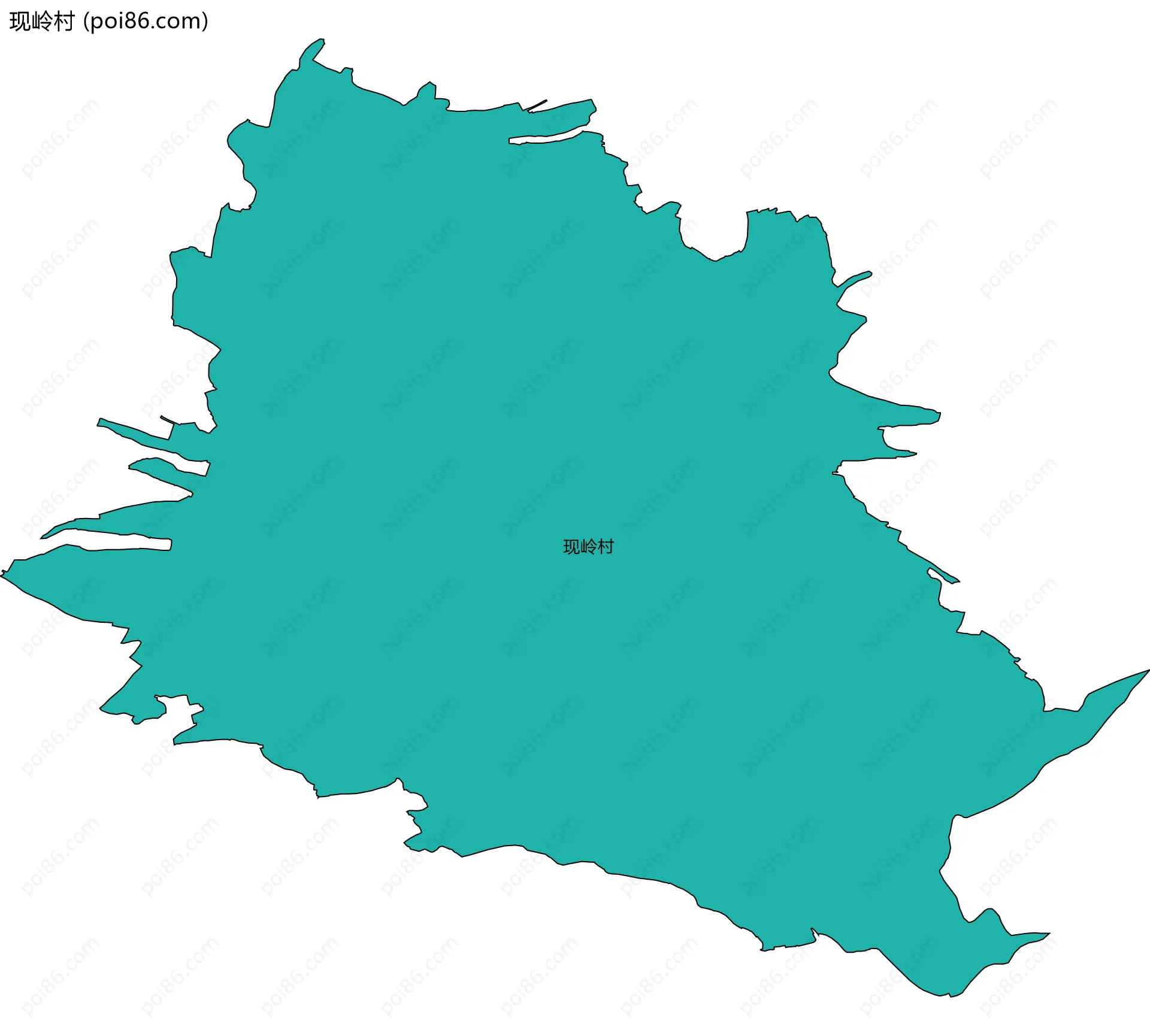 现岭村边界地图