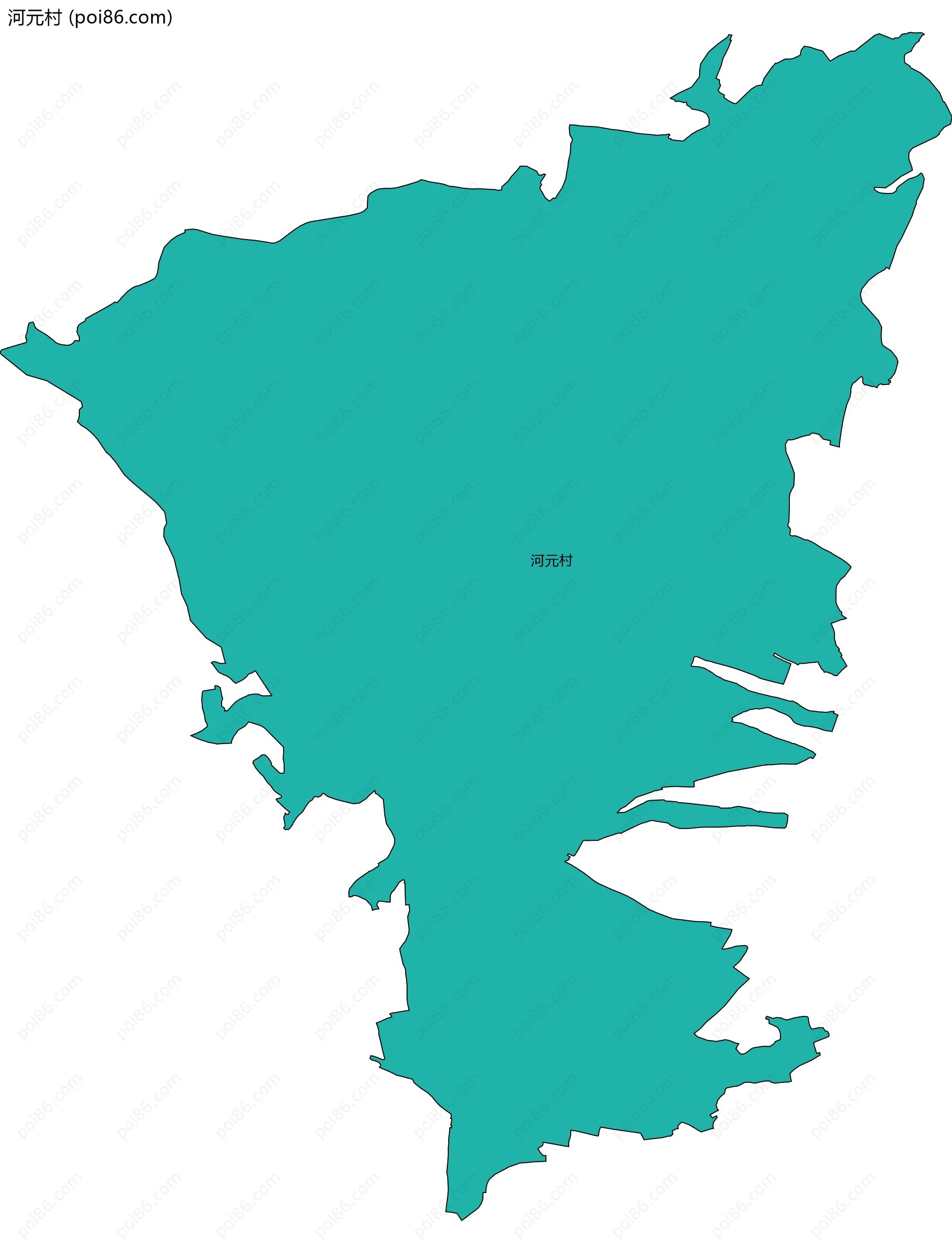 河元村边界地图