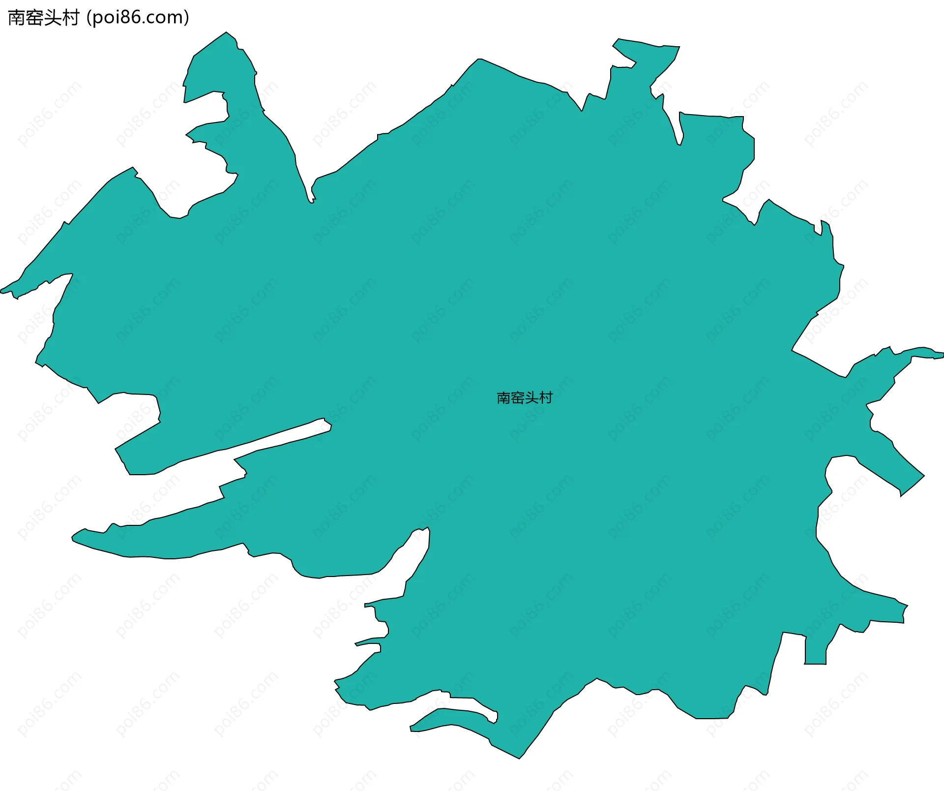 南窑头村边界地图