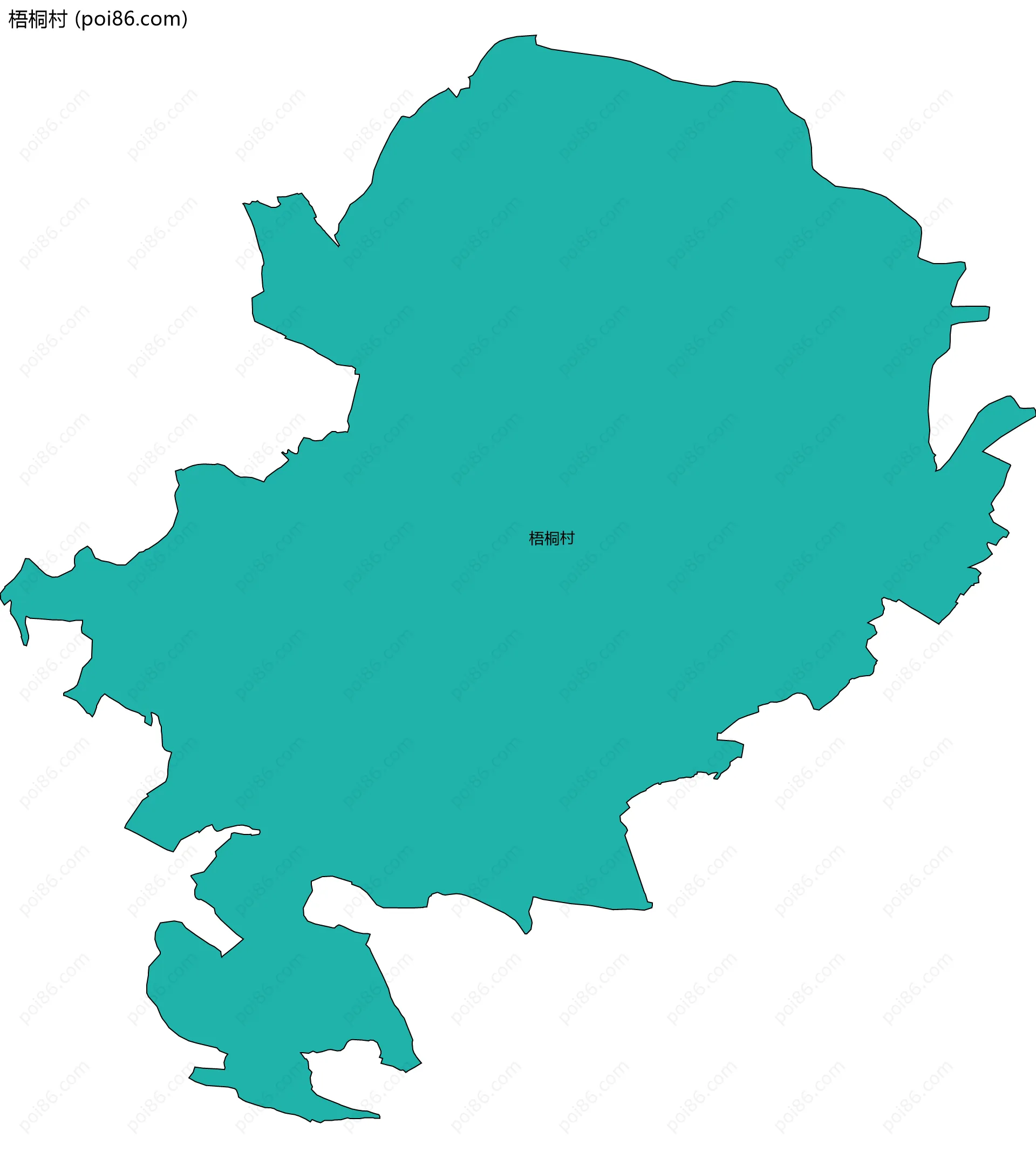 梧桐村边界地图