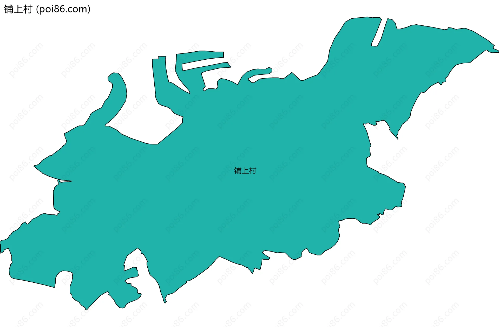 铺上村边界地图