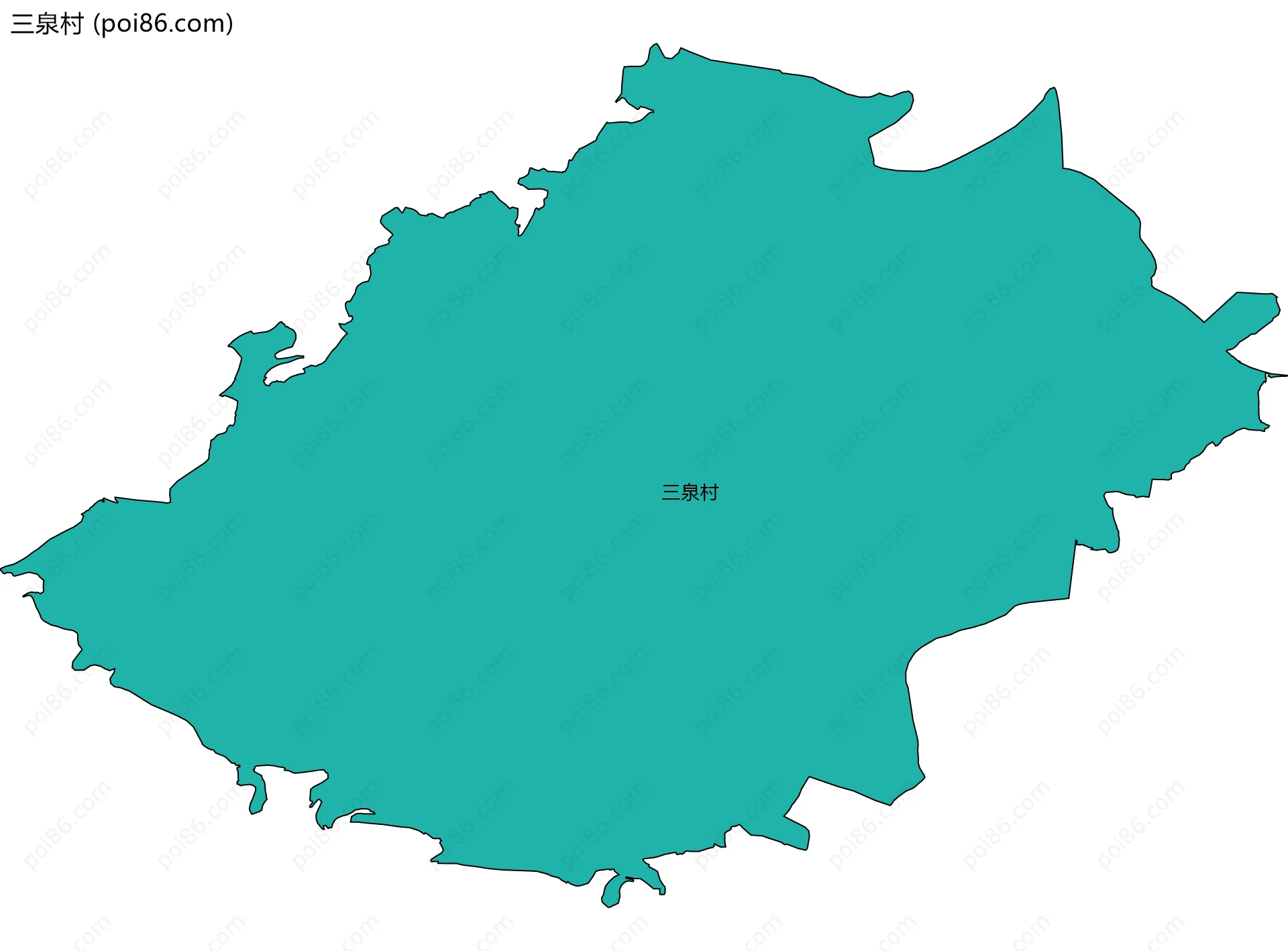 三泉村边界地图