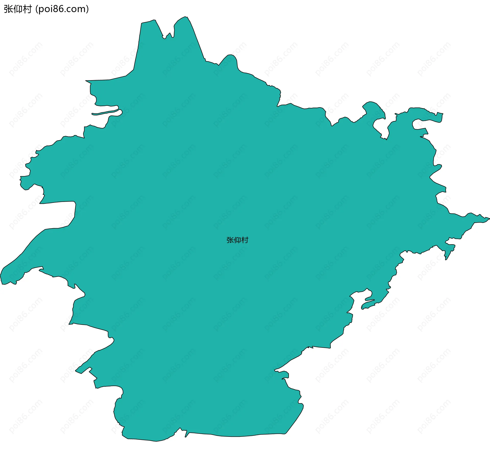 张仰村边界地图
