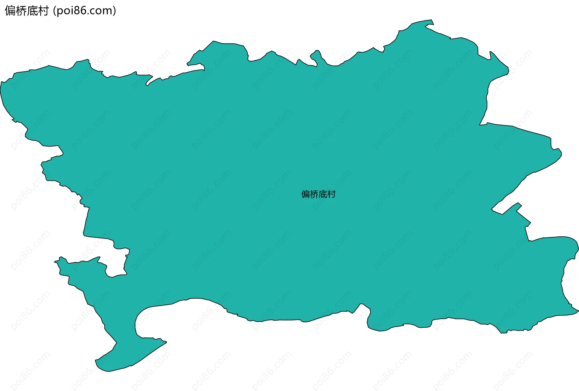 偏桥底村边界地图