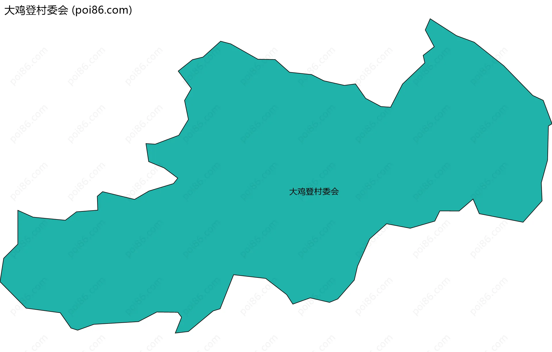 大鸡登村委会边界地图