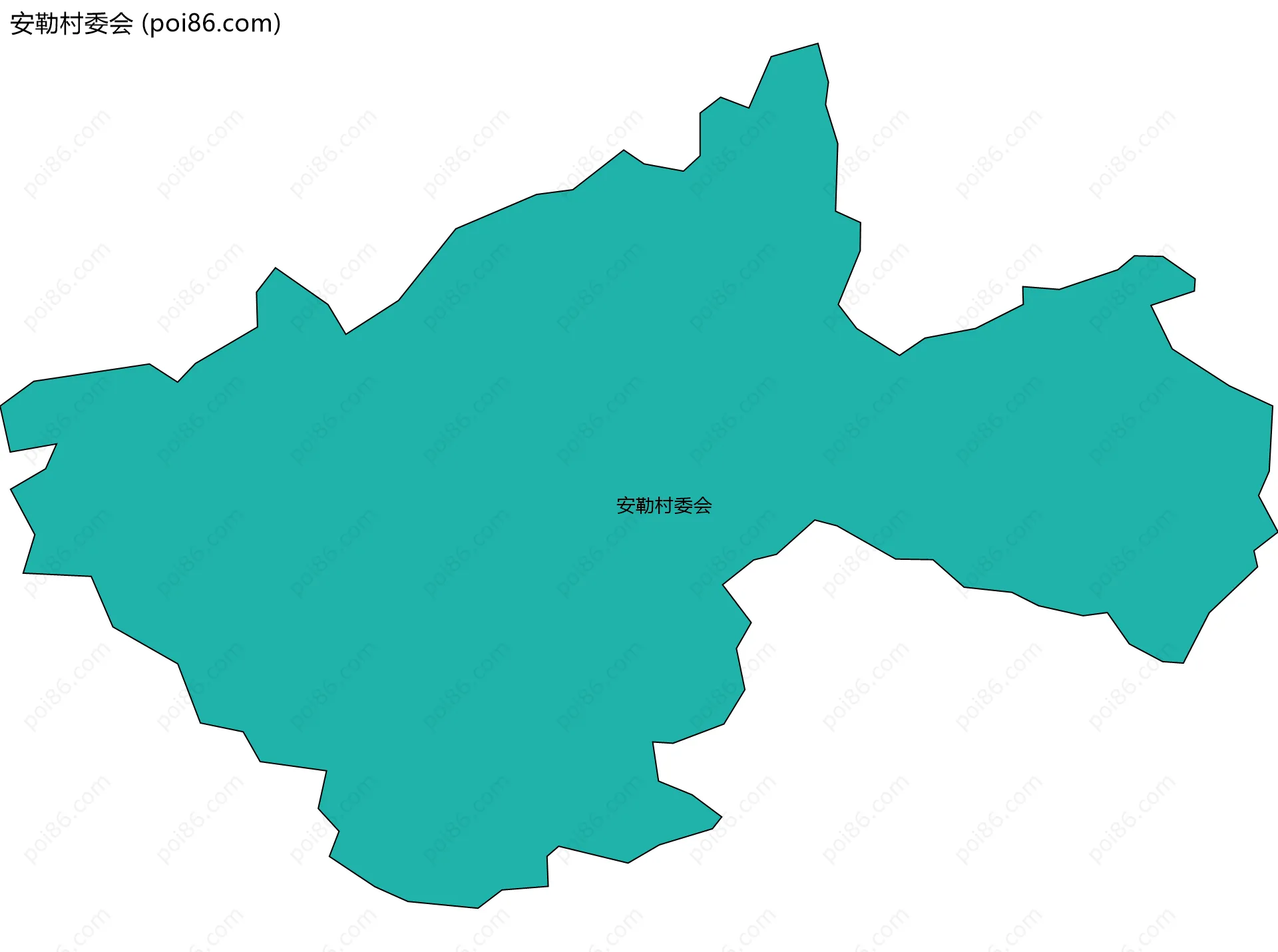 安勒村委会边界地图